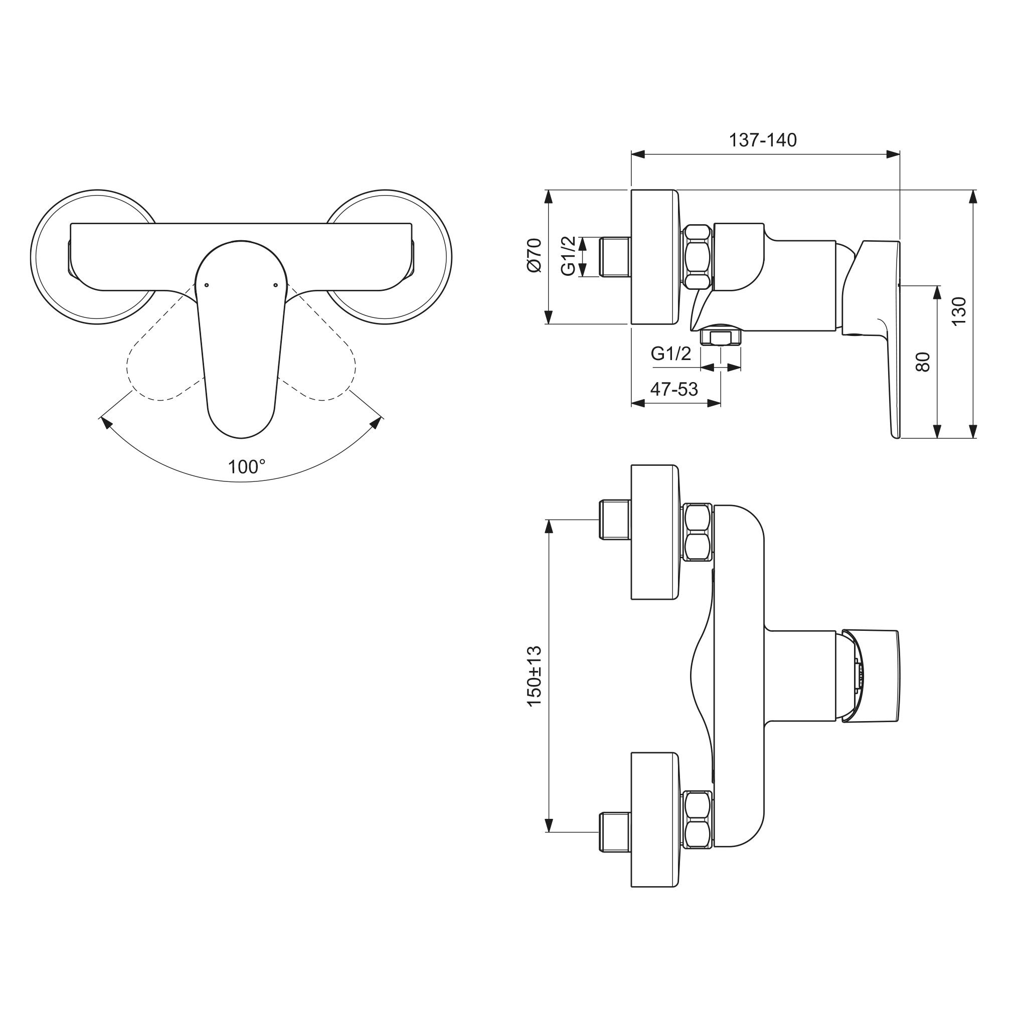 ideal-standard-cerafine-o-bc499aa-brausearmatur-chrom-aufputz image 4