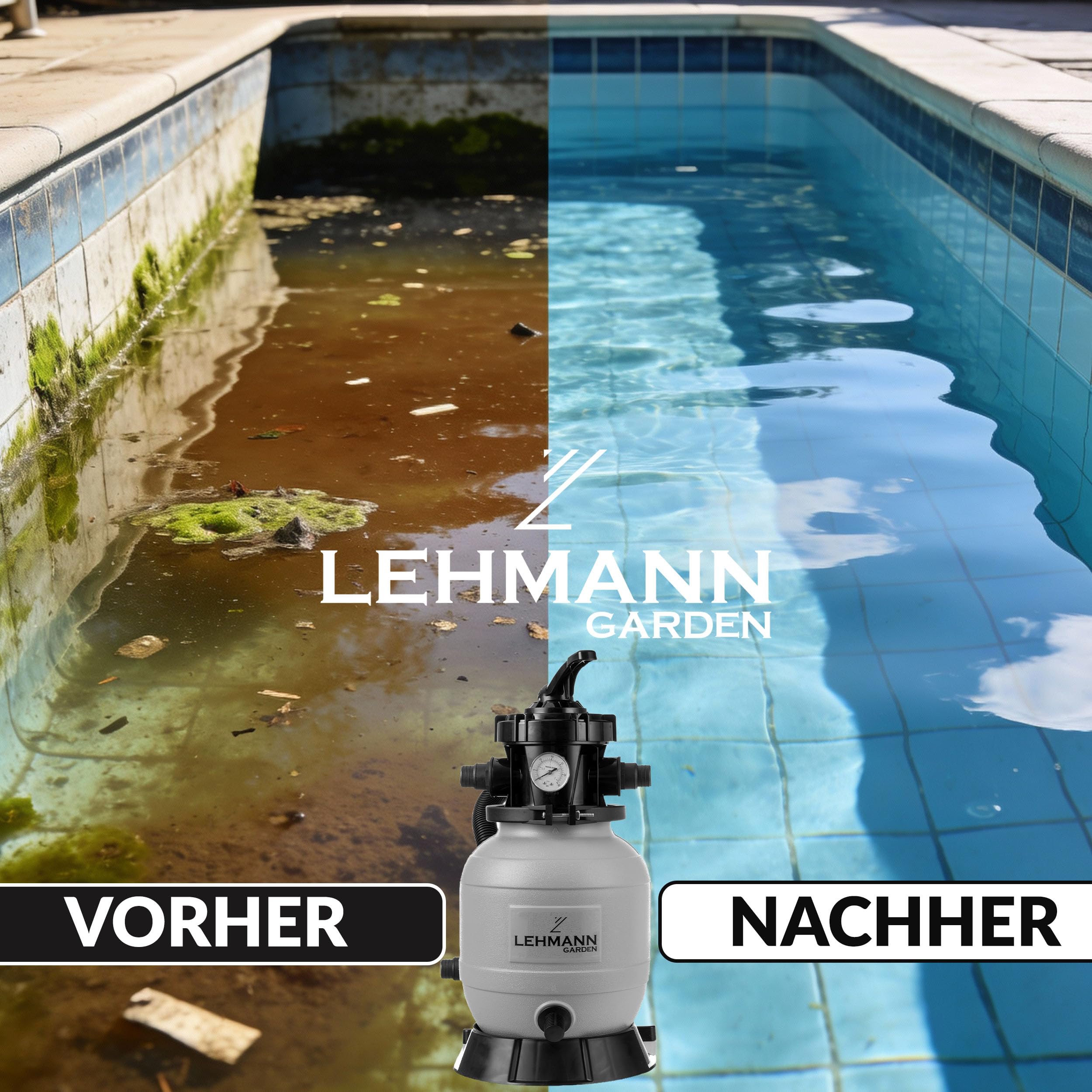 lehmann-sandfilteranlage-8000-l-h-pool-filteranlage-grau-250-w image 4