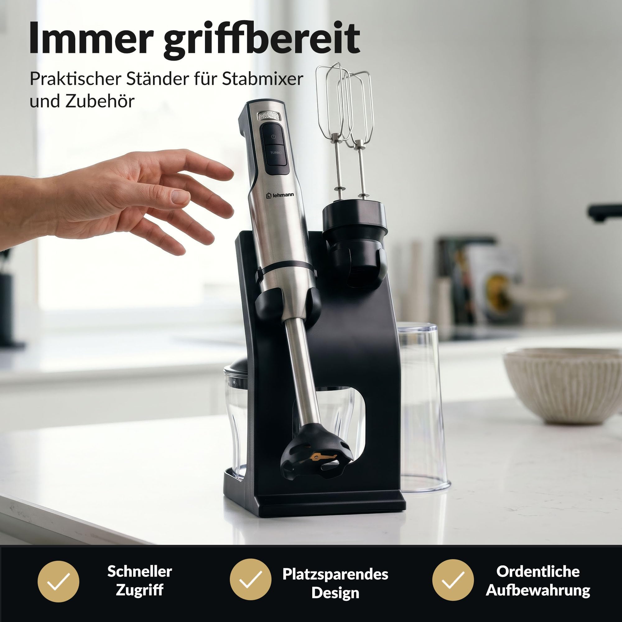 lehmann-stabmixer-set-6-in-1-2000w-st-nder-12-stufen-gold image 5