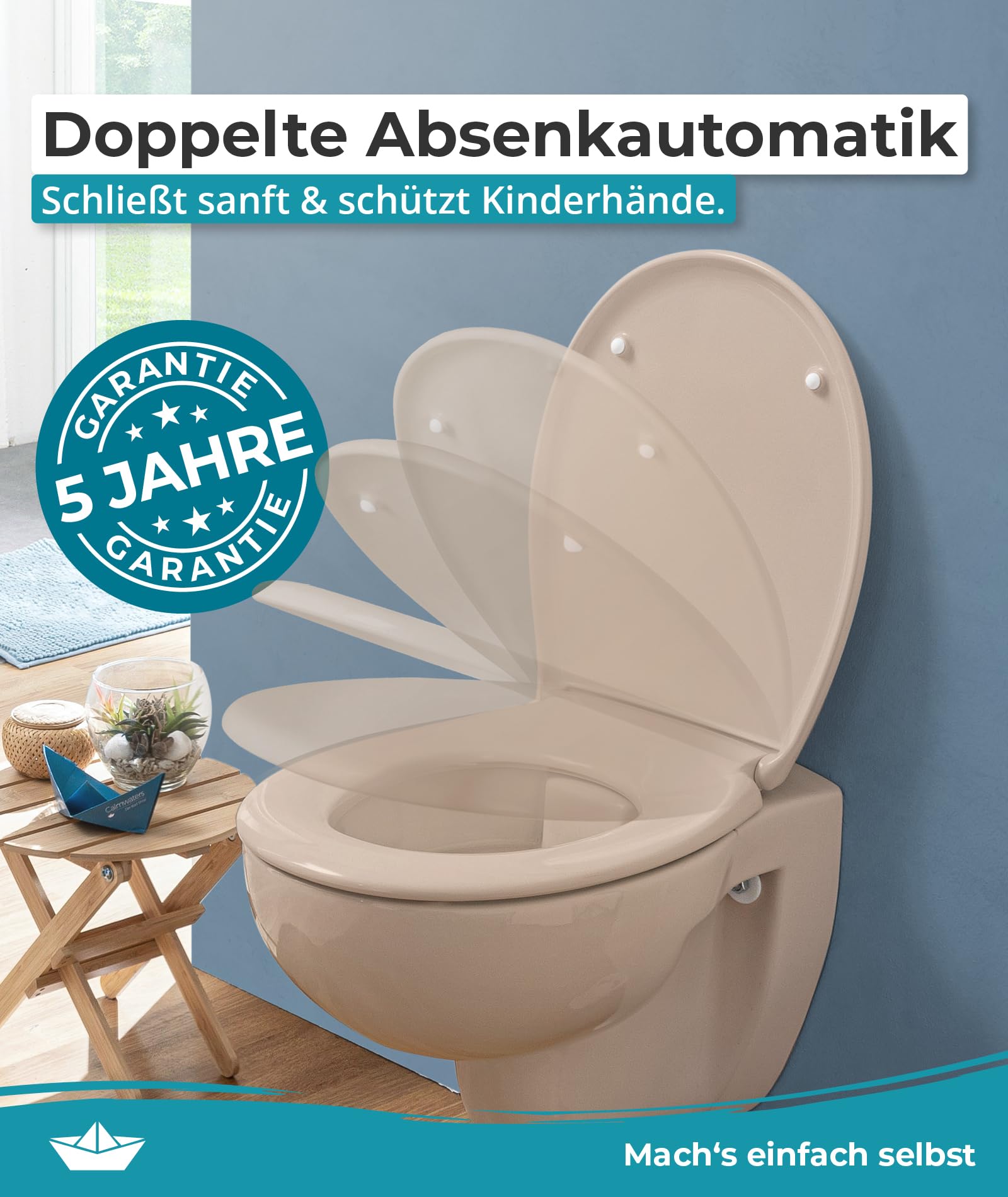calmwaters-wc-sitz-oval-beige-bahamabeige-duroplast-absenkautomatik image 3