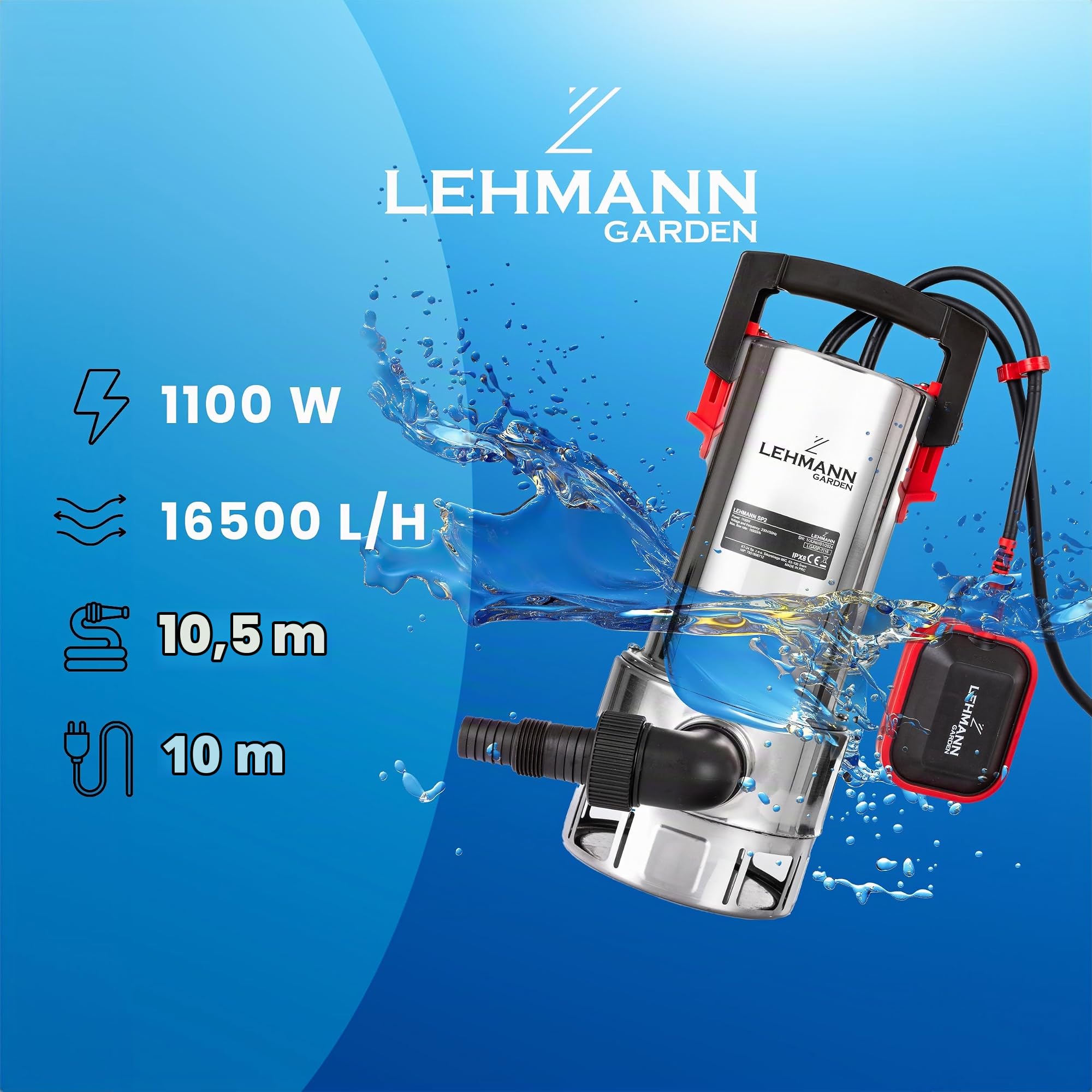 lehmann-sp2-schmutzwasserpumpe-1100w-tauchpumpe-edelstahl image 2