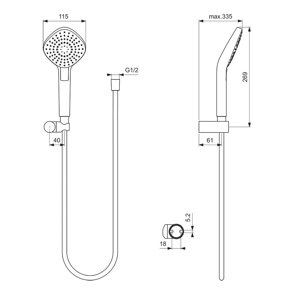 ideal-standard-idealrain-evo-diamond-b2405aa-handbrause-set-chrom image 3