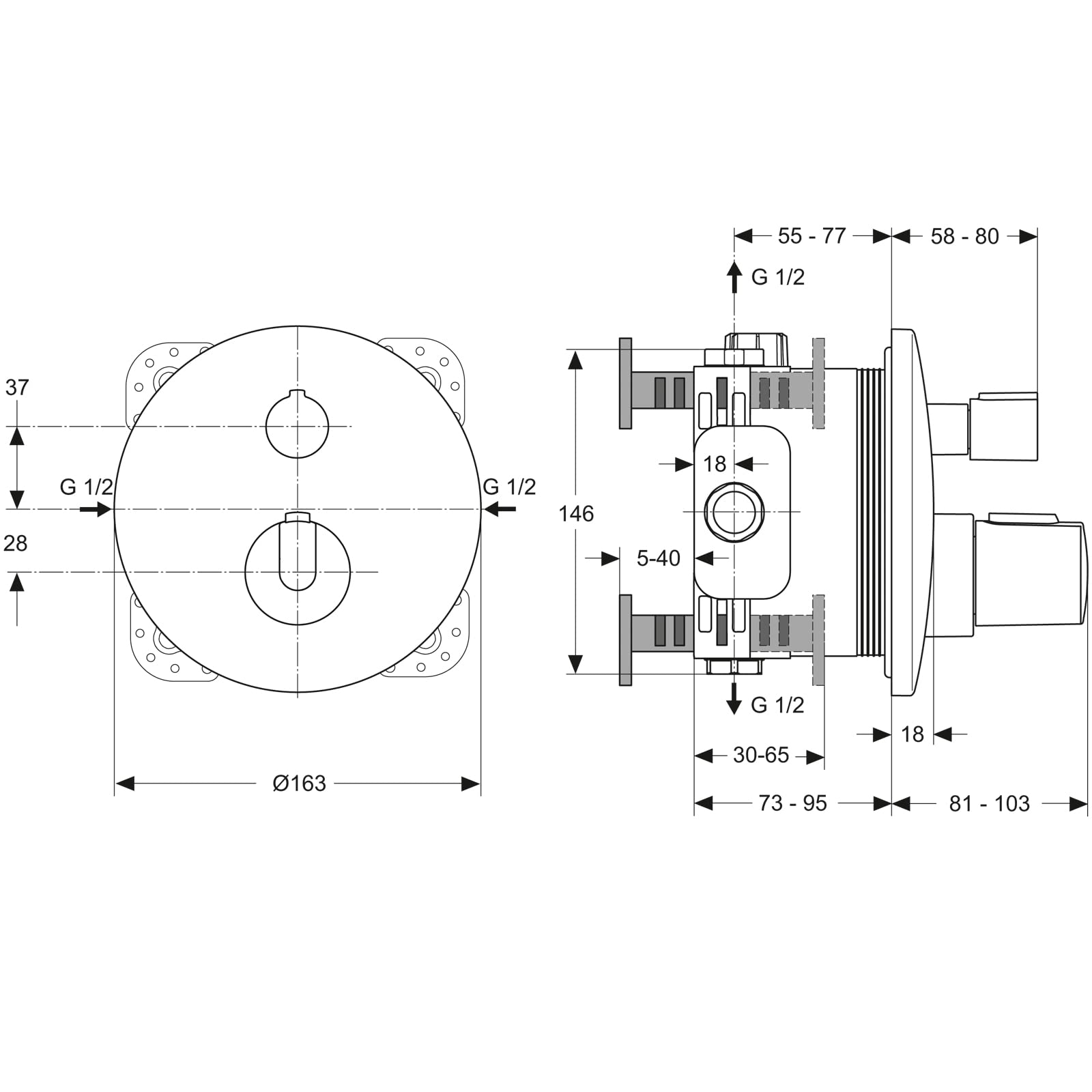 ideal-standard-ceratherm-t25-a4888aa-badethermostat-chrom image 7