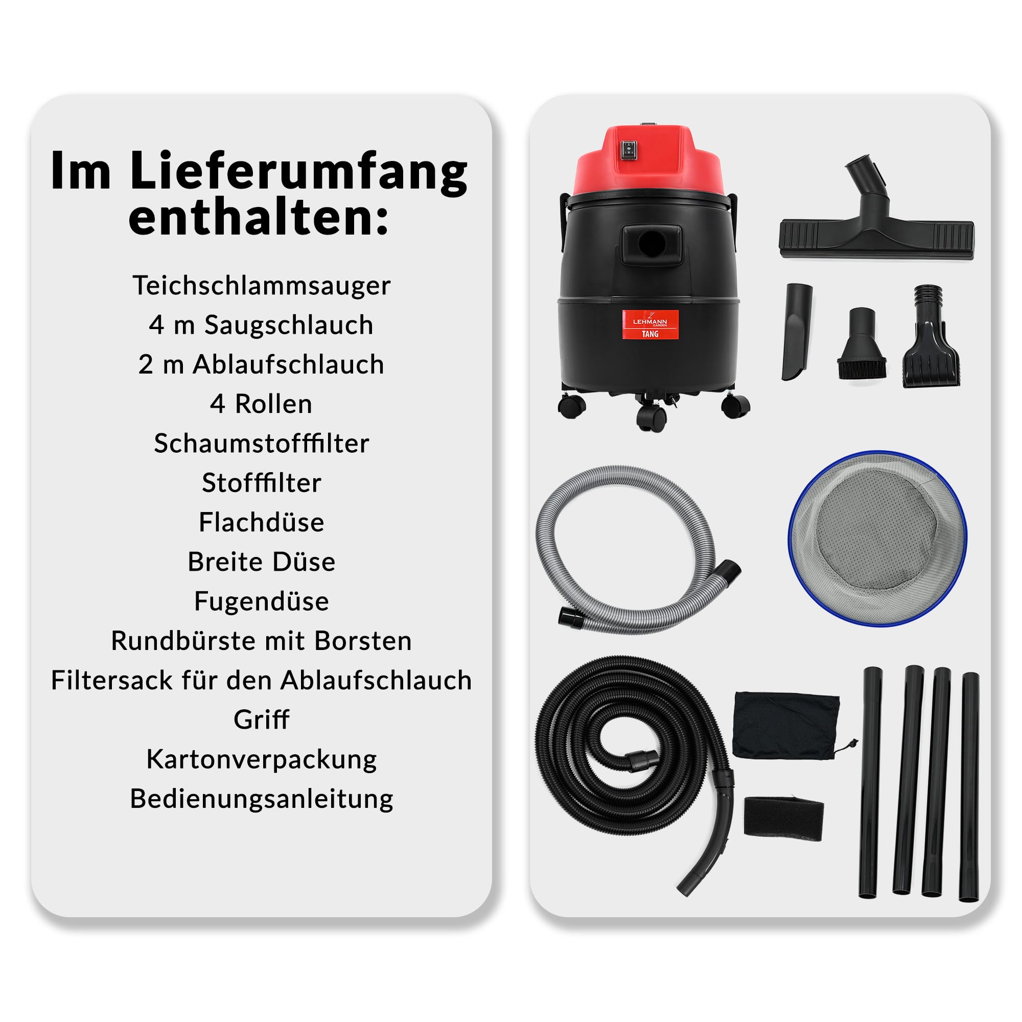 lehmann-teichschlammsauger-4-in-1-1400w-poolsauger-30l image 8