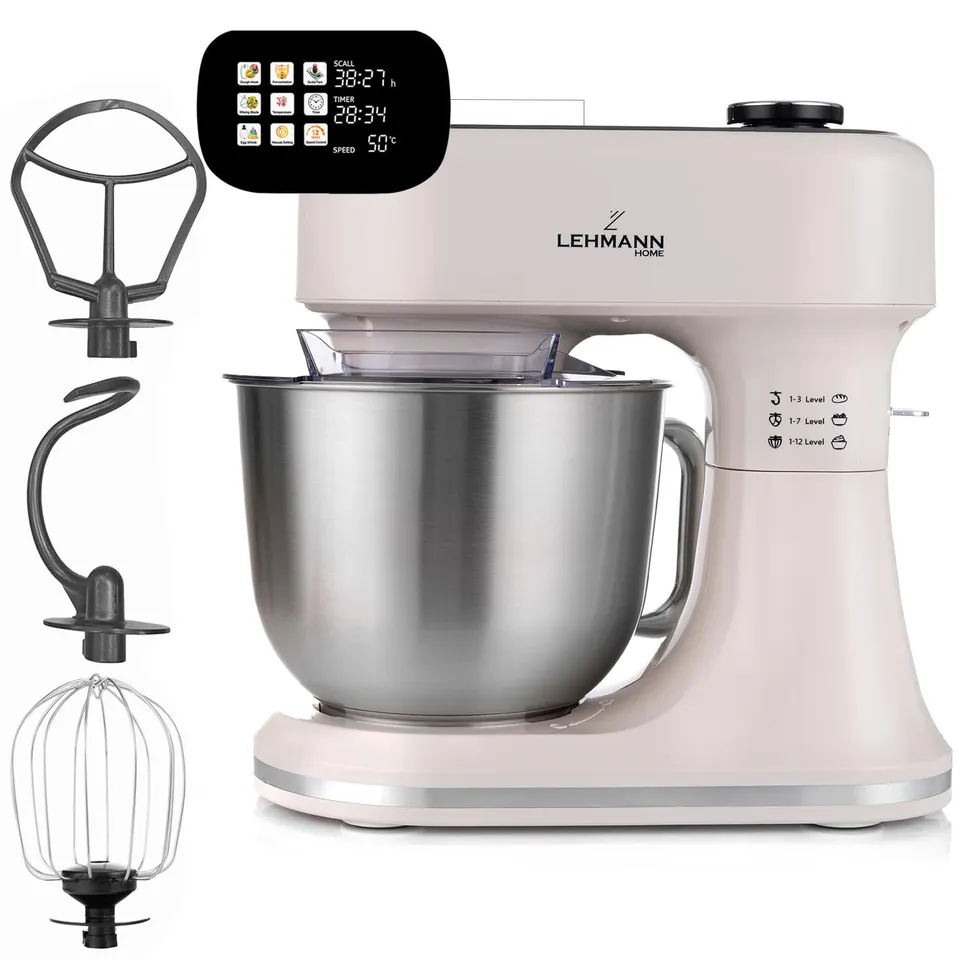 lehmann-k-chenmaschine-5-l-beige-beheizbar-mit-waage image 1