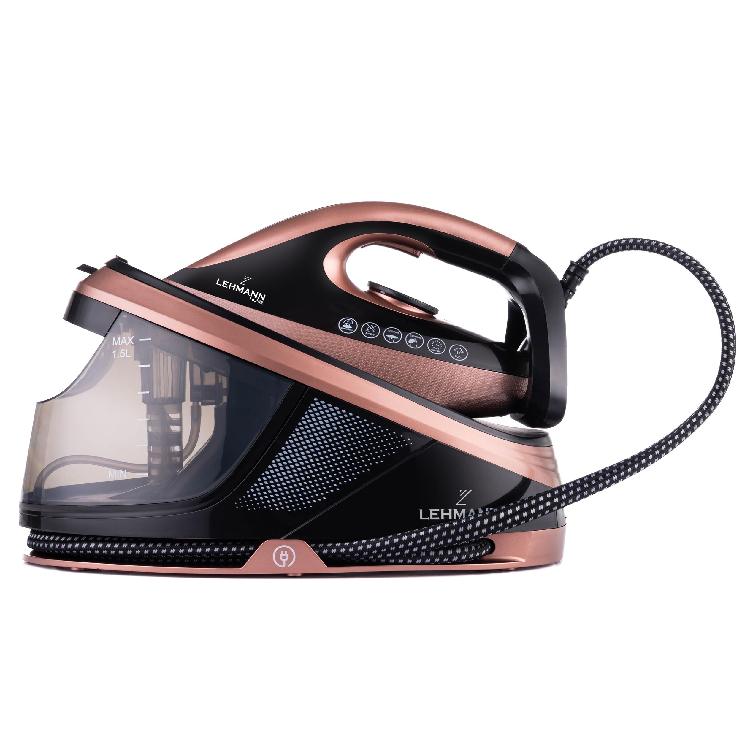 lehmann-dampfb-gelstation-8-bar-2400w-schwarz-ros-gold-1-5l image 1