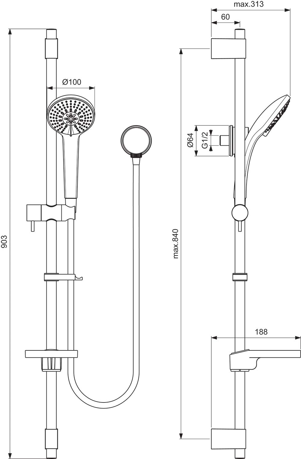 ideal-standard-idealrain-b2327aa-duschgarnitur-chrom image 3
