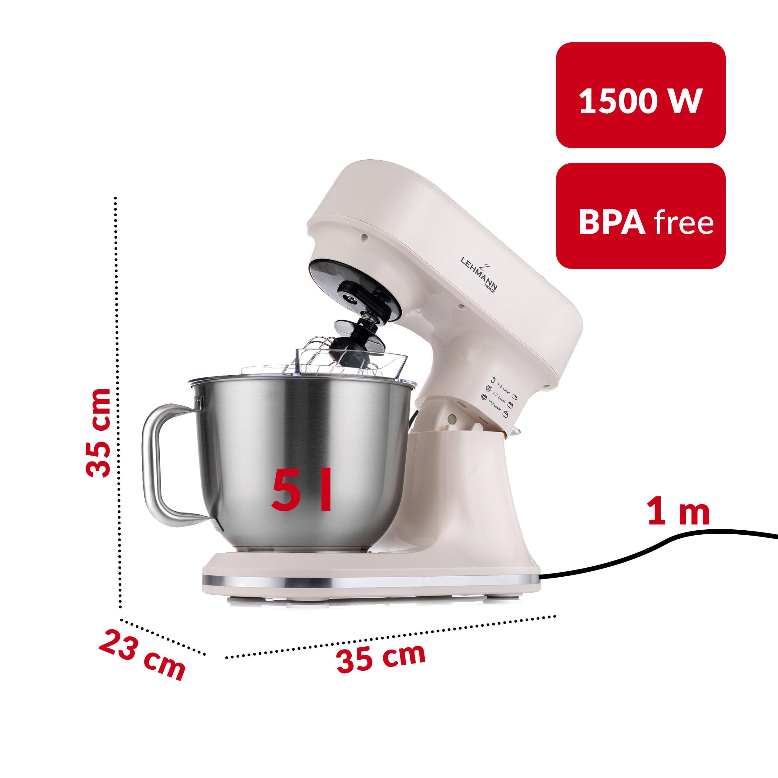 lehmann-k-chenmaschine-5-l-beige-beheizbar-mit-waage image 3