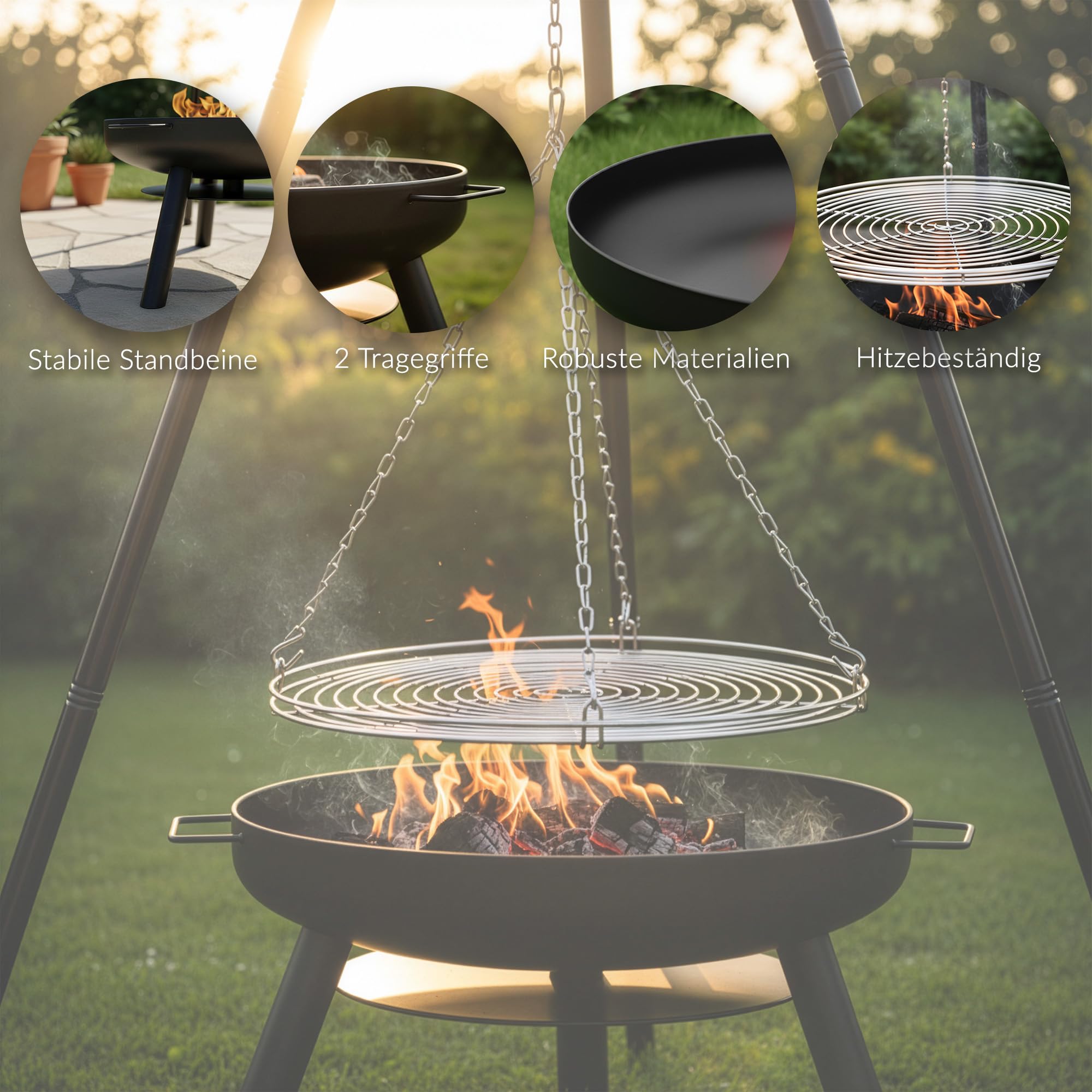 lehmann-schwenkgrill-feuerschale-60-cm-schwarz-mit-grillrost image 6