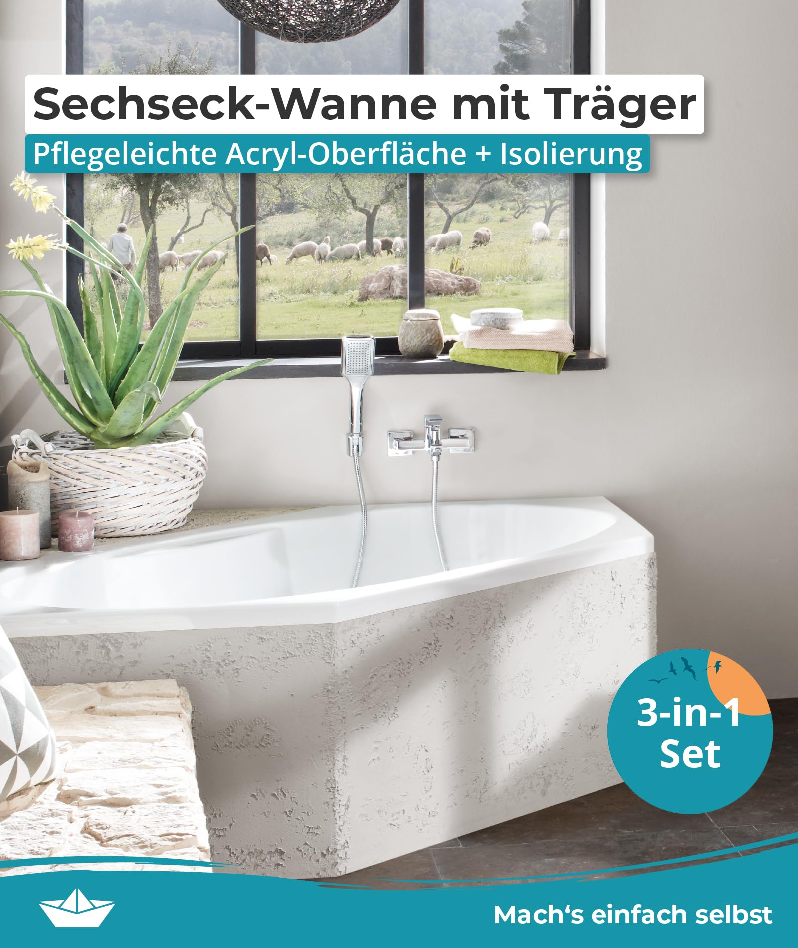 calmwaters-badewanne-190x90-6-eck-acrylwanne-komplett-set-wei image 3