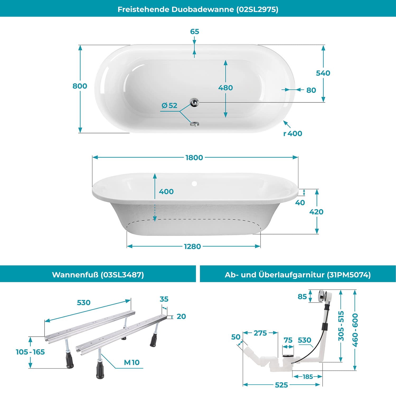 calmwaters-honest-badewanne-freistehend-180x80-wei-duo image 5