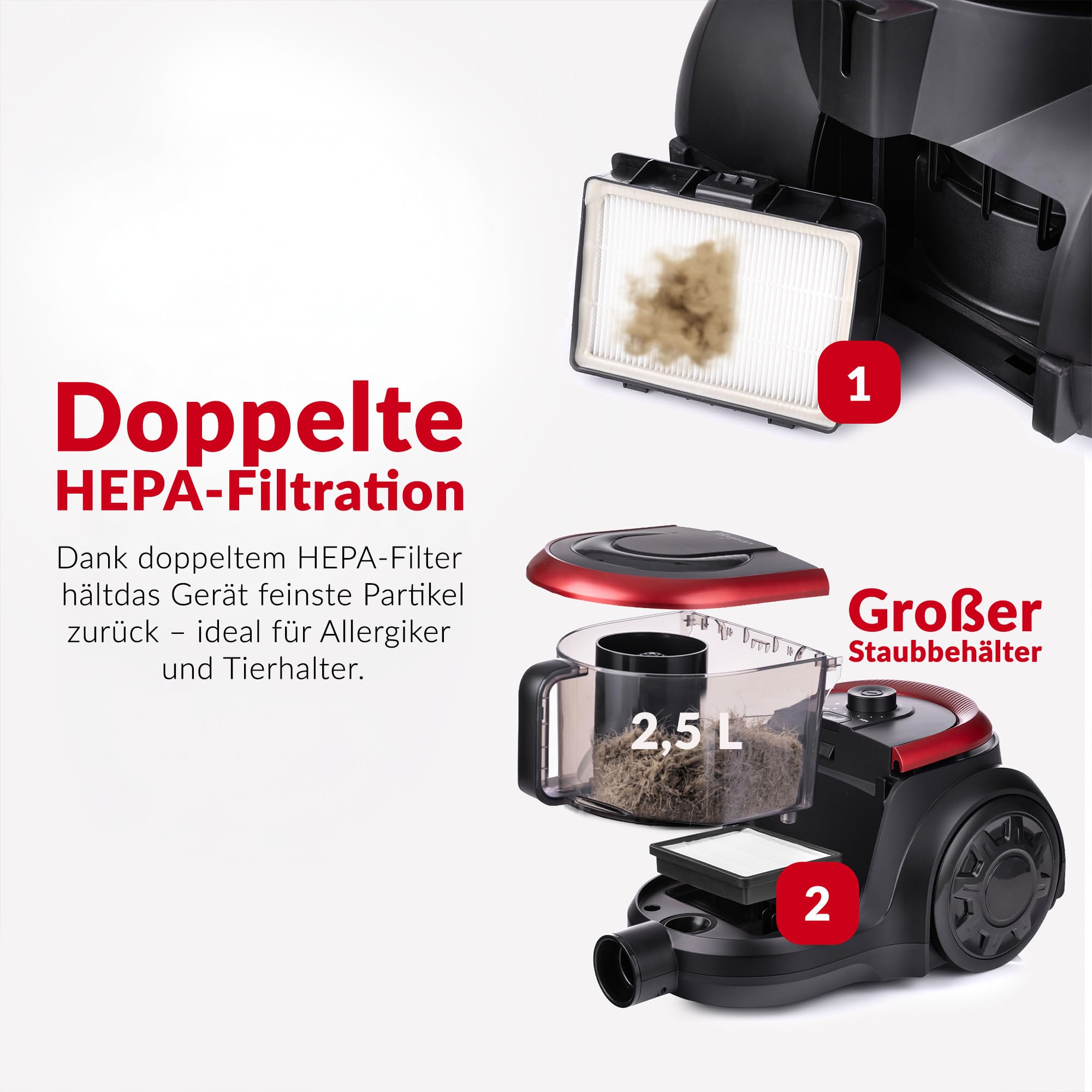 lehmann-zyklon-staubsauger-beutellos-900w-schwarz-rot-hepa image 5