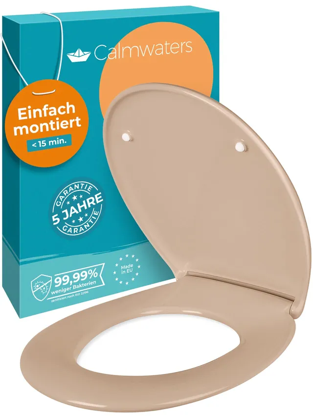 calmwaters-wc-sitz-oval-beige-bahamabeige-duroplast-absenkautomatik image 1