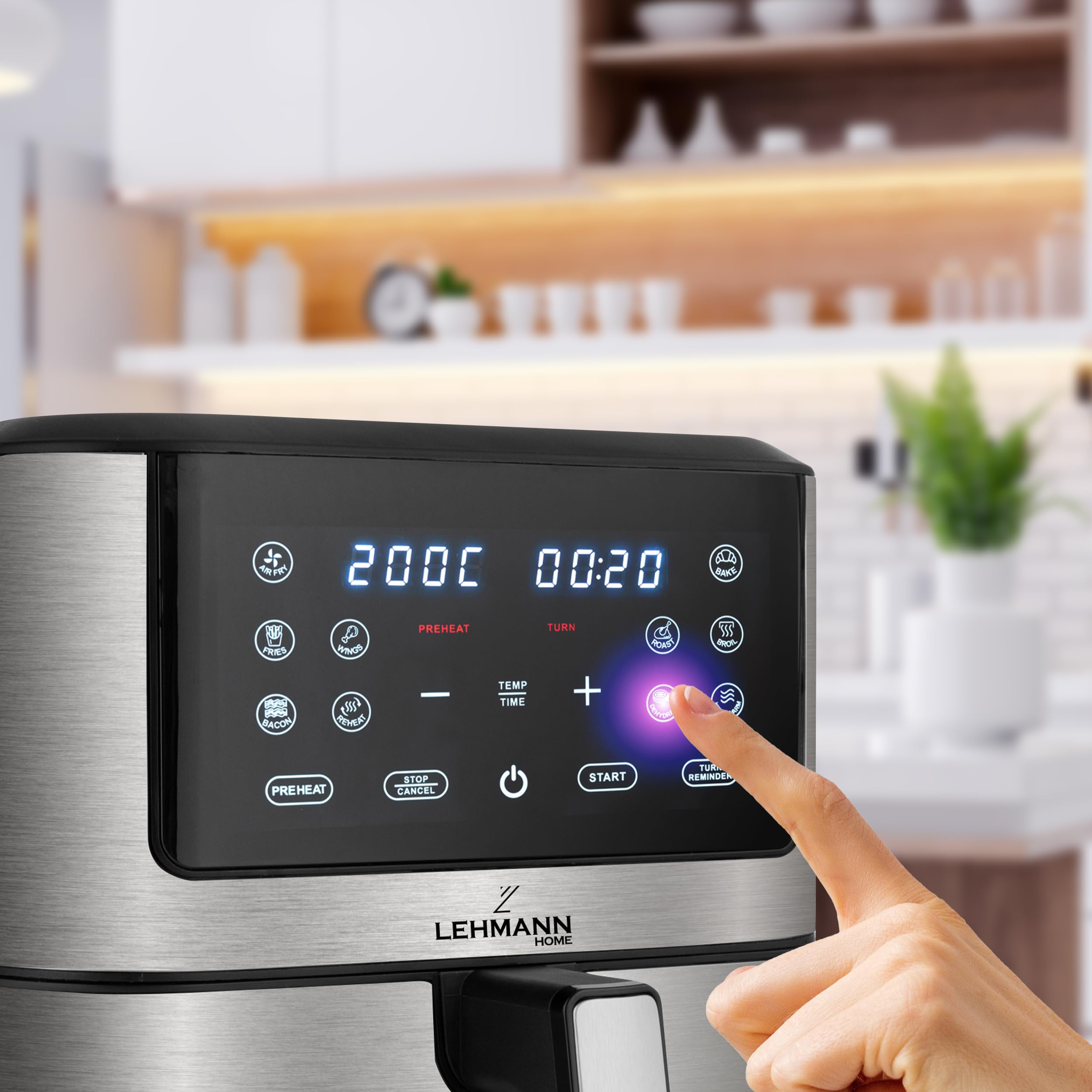 lehmann-hei-luftfritteuse-xxl-8l-1800w-12-programme-air-fryer image 4