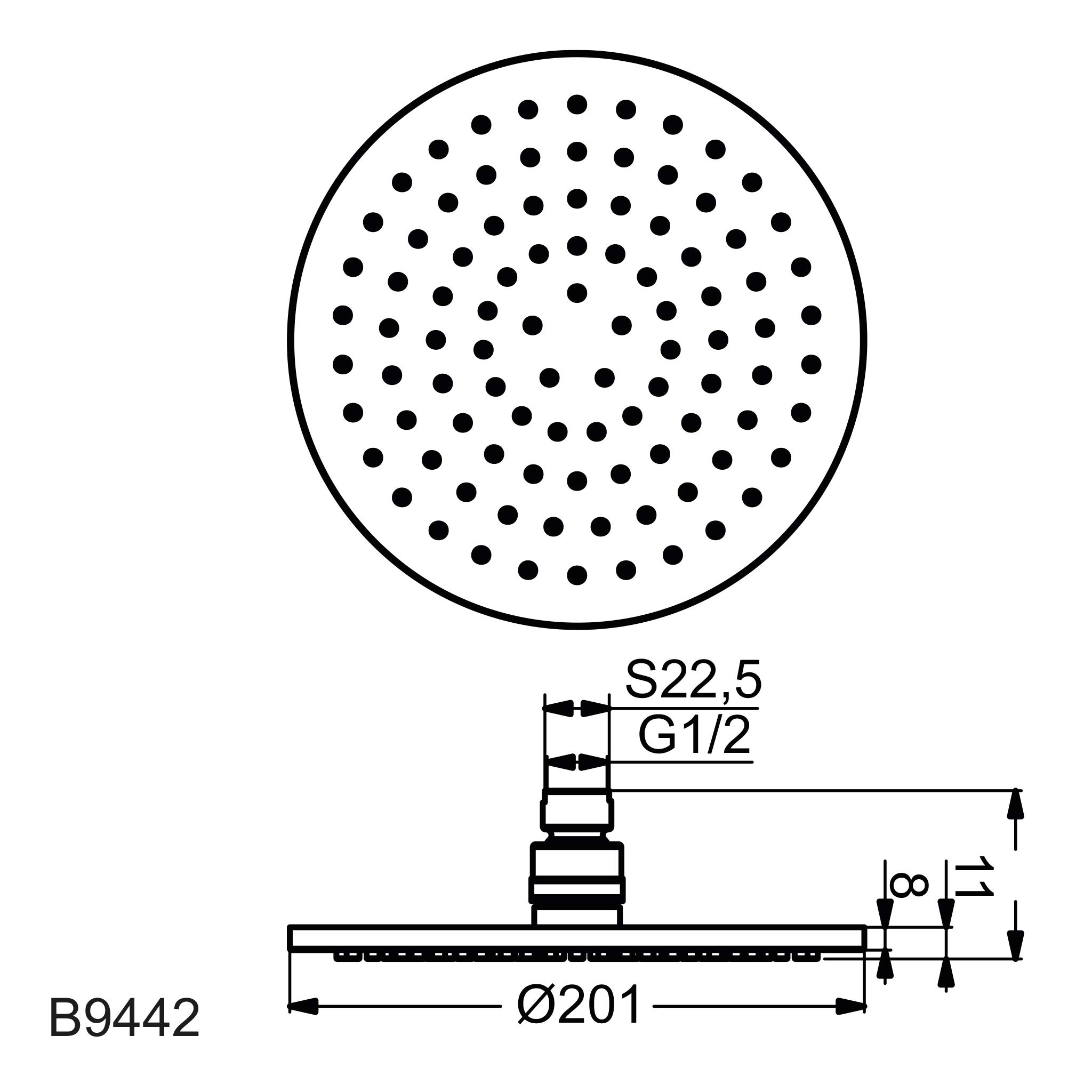 ideal-standard-idealrain-regenbrause-chrom-200-mm-metall-wassersparend image 5
