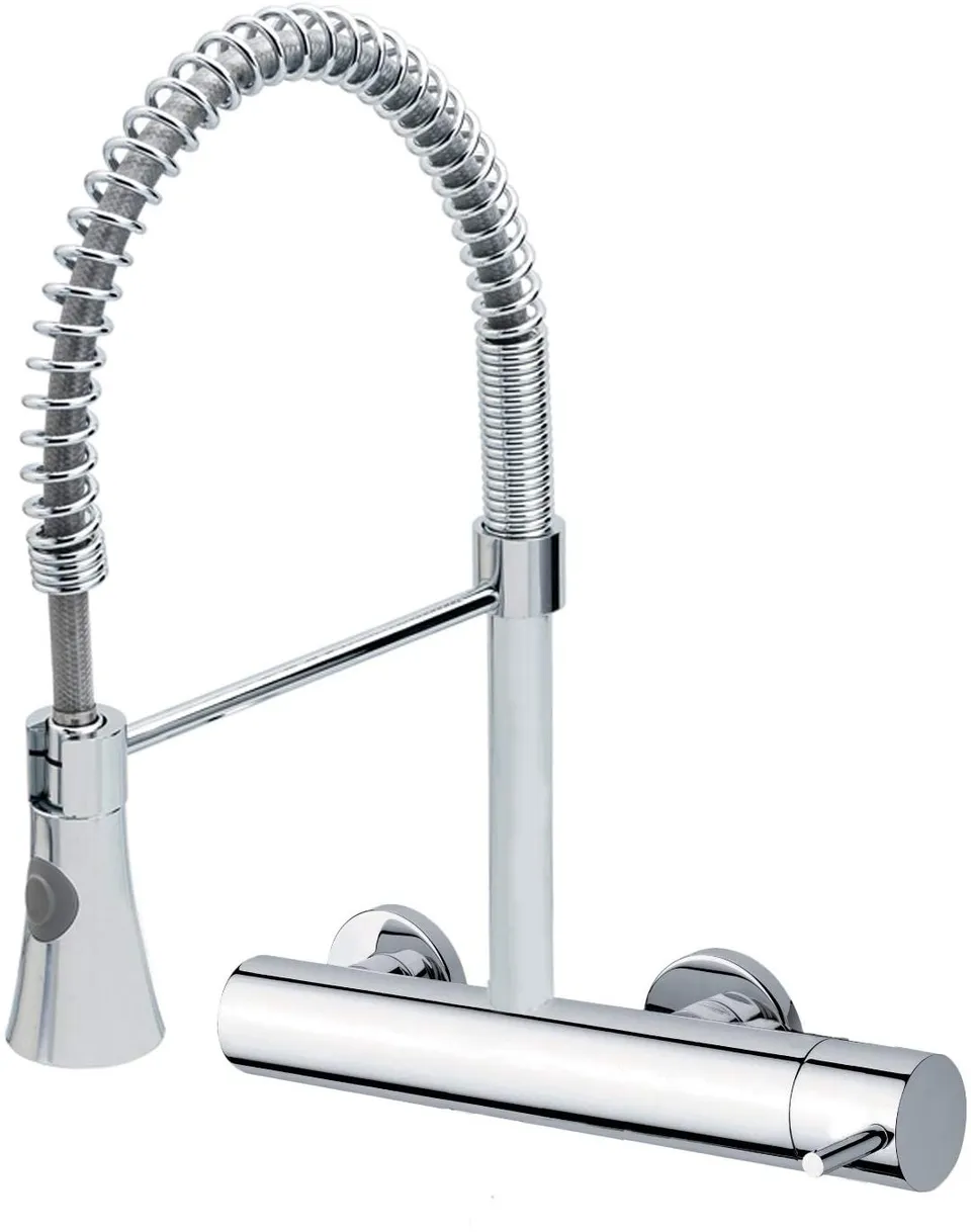 gr-nblatt-bath-wandarmatur-hoch-chrom-mit-geschirrbrause image 1