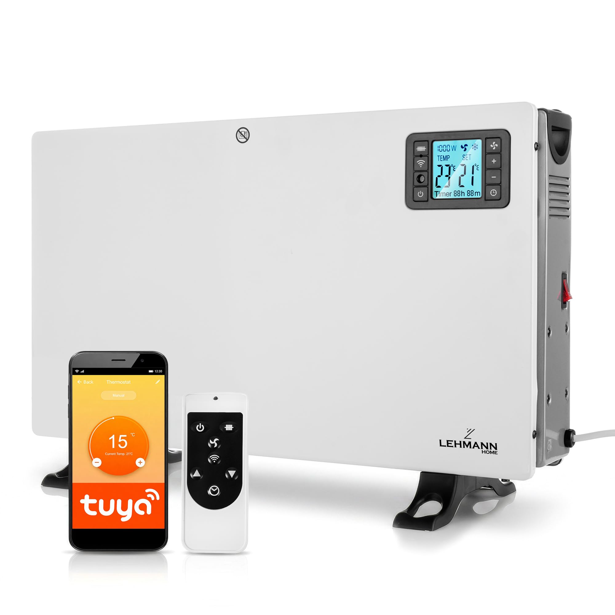 lehmann-konvektor-heizung-wlan-app-2000w-fernbedienung-timer image 1