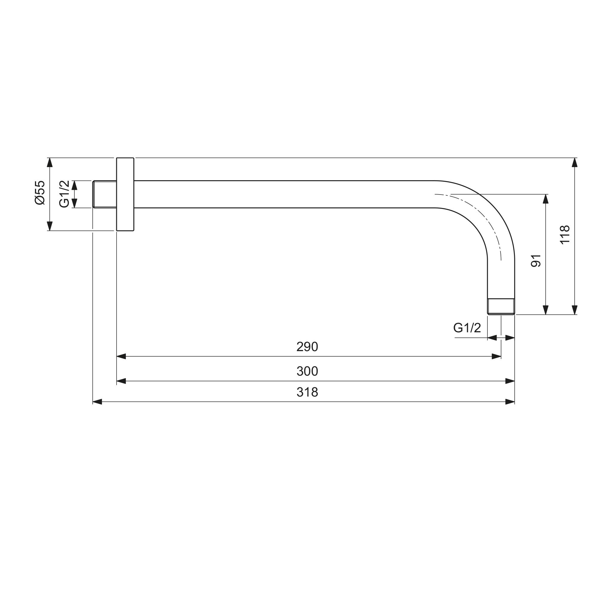 ideal-standard-idealrain-b9444aa-wandarm-duscharm-chrom-300-mm image 8