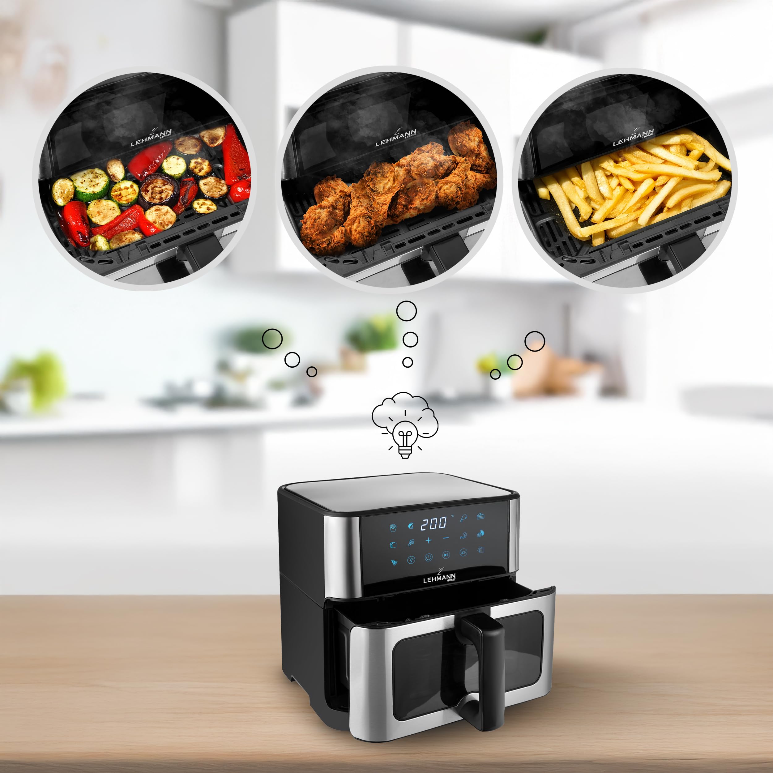 lehmann-hei-luftfritteuse-10l-air-fryer-xxl-wifi-sichtfenster image 4