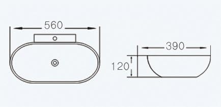 gr-nblatt-bath-aufsatzwaschbecken-56x39-keramik-lotus-effekt image 2