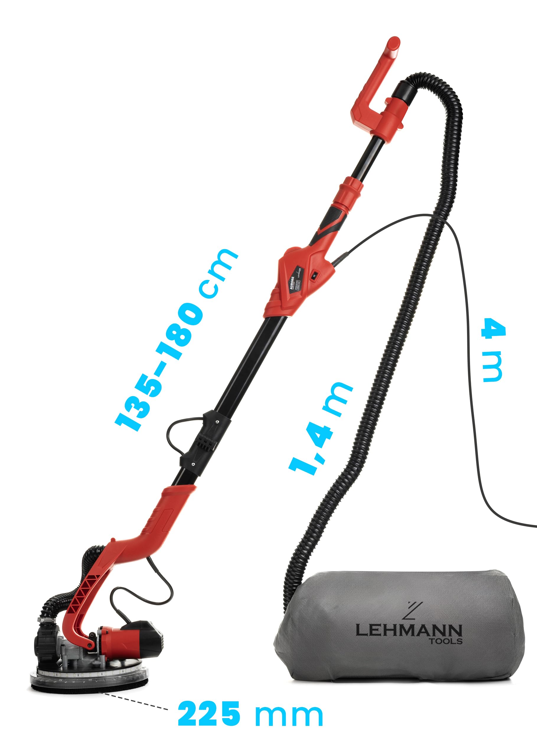 lehmann-trockenbauschleifer-1800w-225mm-schleifgiraffe-led-koffer image 6