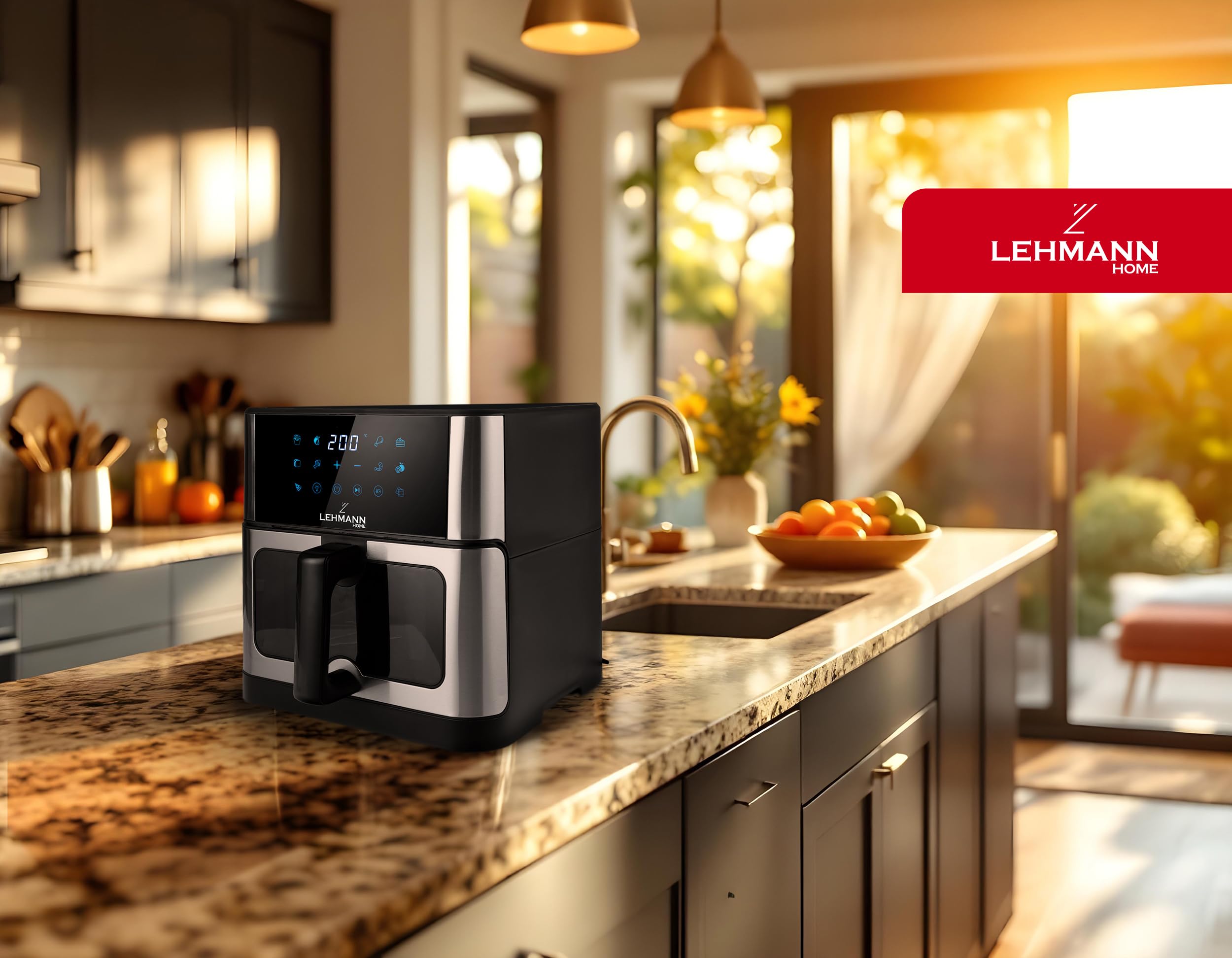 lehmann-hei-luftfritteuse-10l-air-fryer-xxl-wifi-sichtfenster image 2