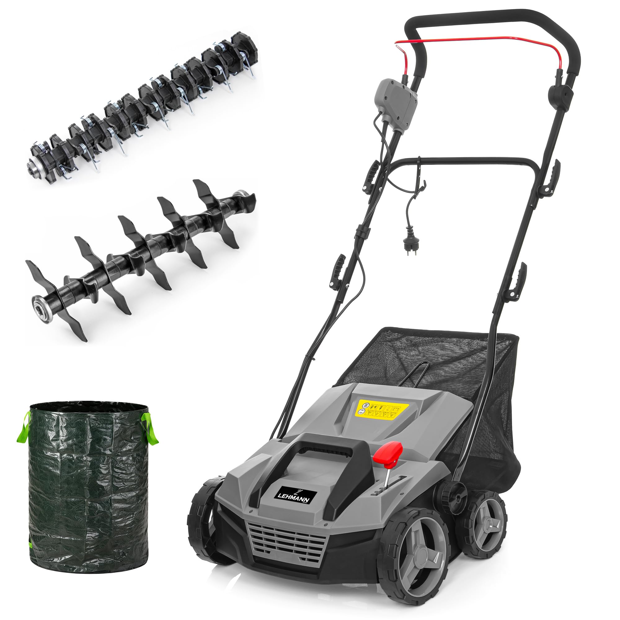 lehmann-vertikutierer-elektro-1800w-38cm-mit-48l-fangkorb image 1