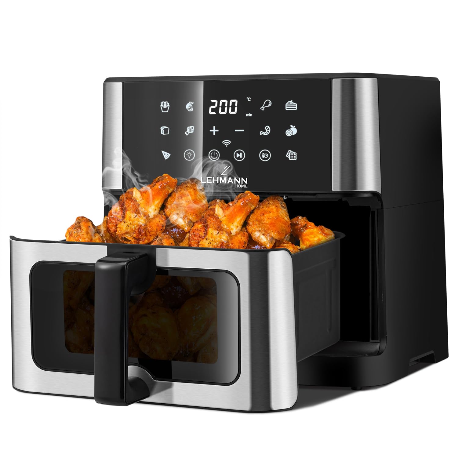 lehmann-hei-luftfritteuse-10l-air-fryer-xxl-wifi-sichtfenster image 7
