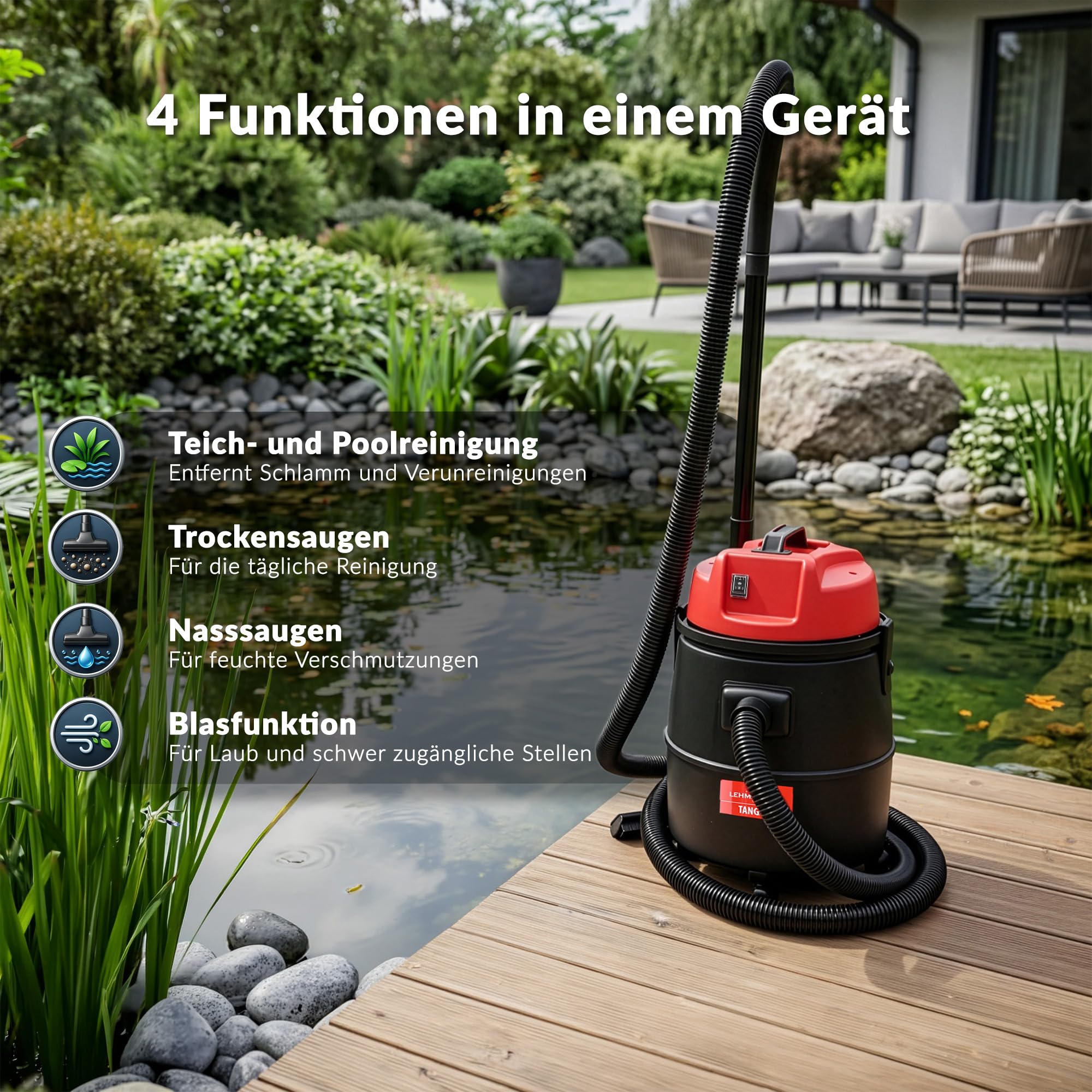lehmann-teichschlammsauger-4-in-1-1400w-poolsauger-30l image 3
