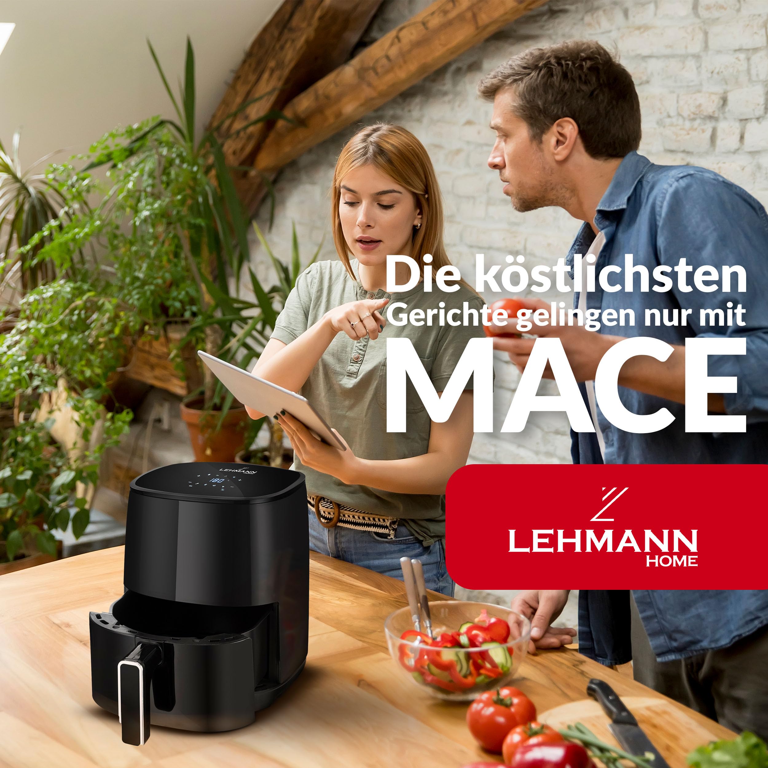 lehmann-hei-luftfritteuse-3-5l-1400w-8-programme-air-fryer image 2