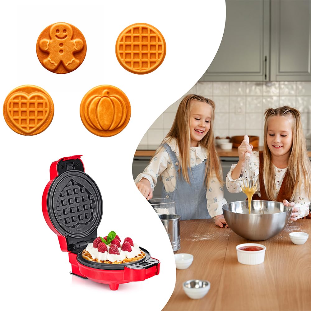 lehmann-gofrownice-mini-waffeleisen-rot-wechselplatten-4in1 image 6