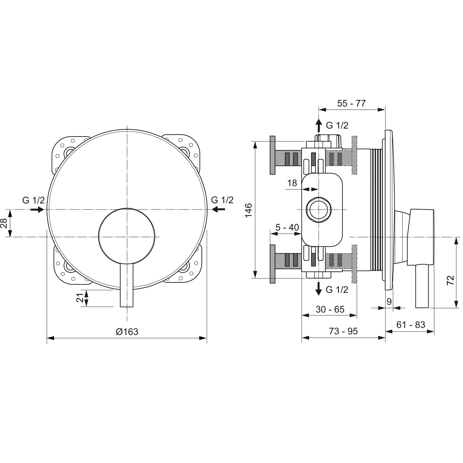 ideal-standard-ceraline-a7388aa-brausearmatur-unterputz-chrom image 3