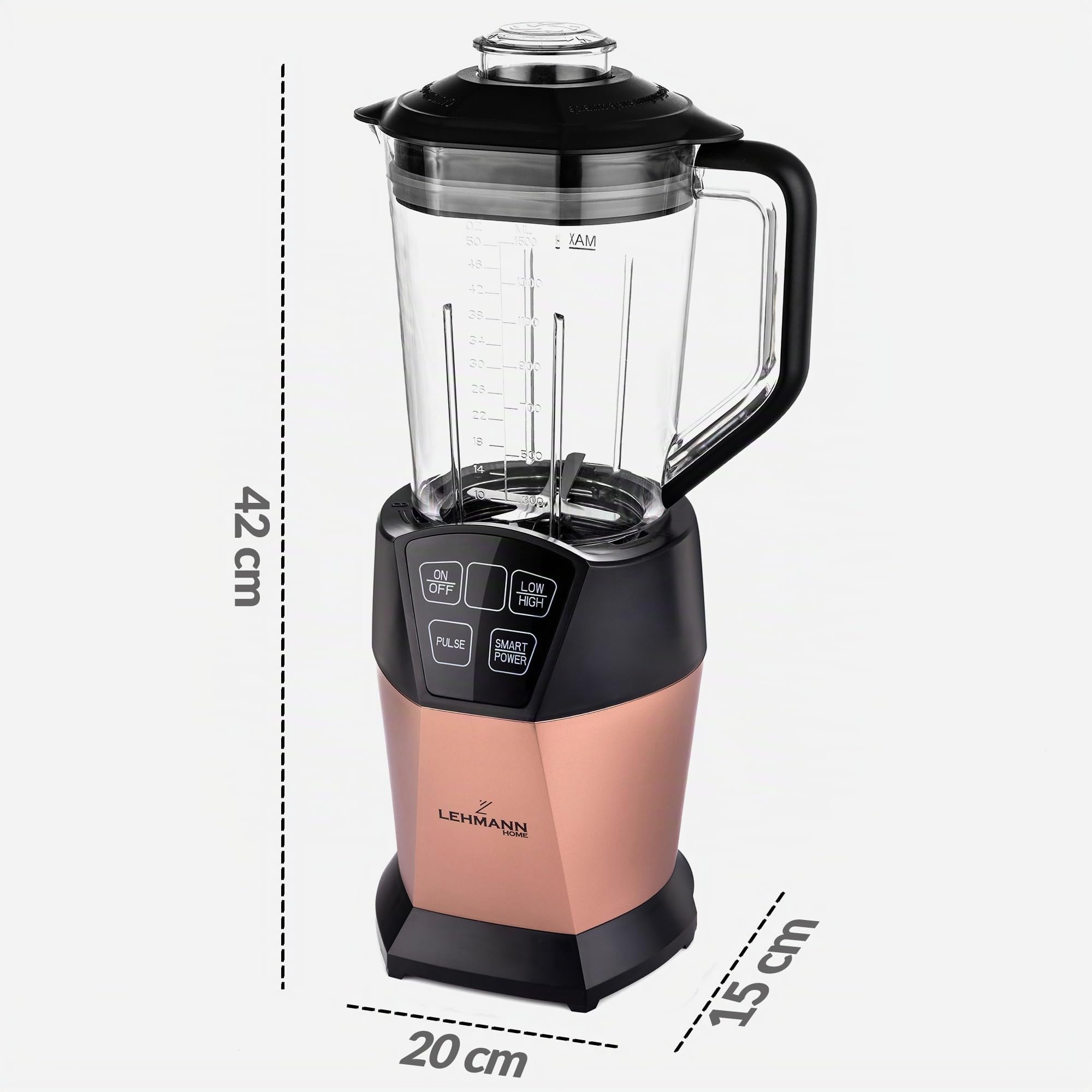 lehmann-blendery-standmixer-1000w-1-5l-800ml-to-go-smoothie-maker image 3