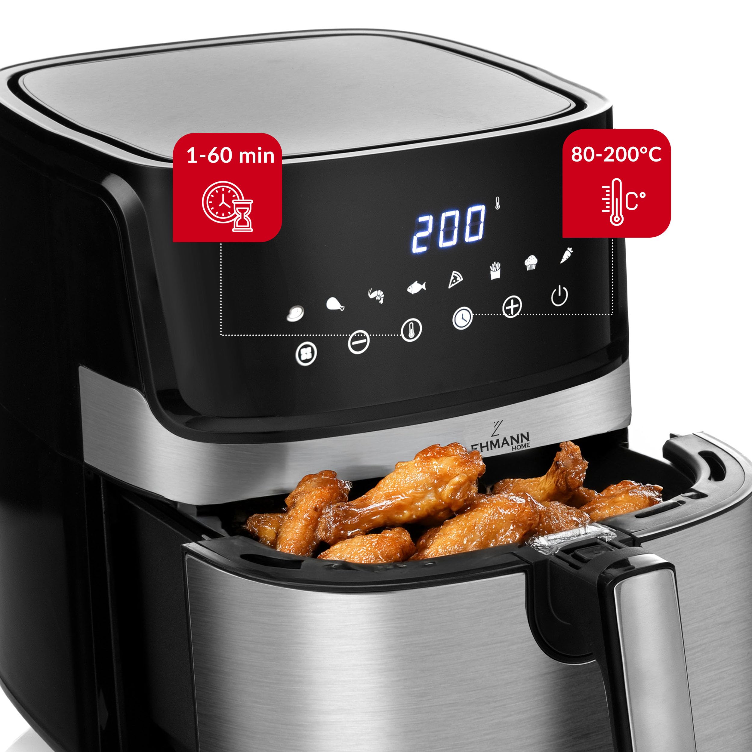 lehmann-hei-luftfritteuse-xl-6-5l-airfryer-8-programme-schwarz image 8