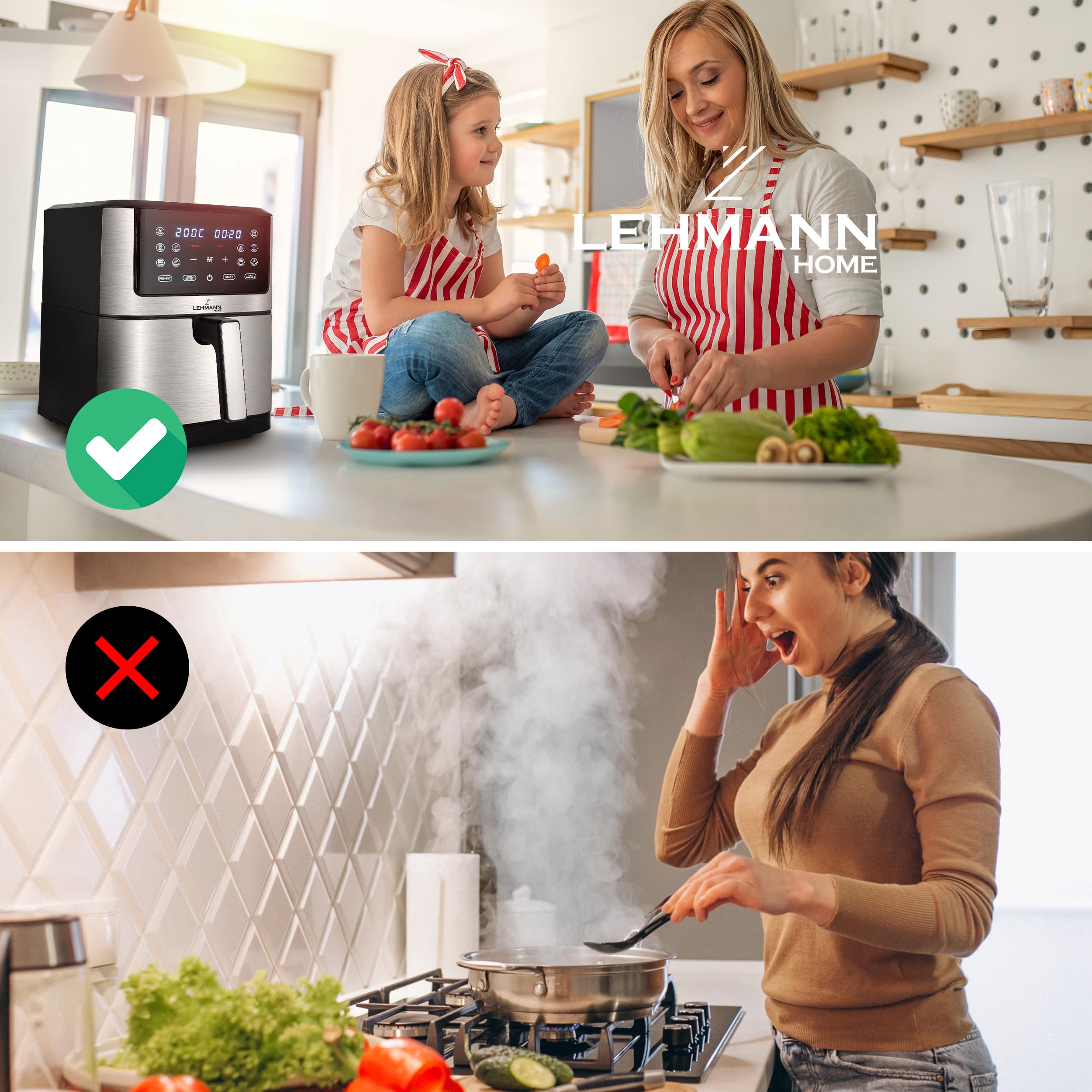 lehmann-hei-luftfritteuse-xxl-8l-1800w-12-programme-air-fryer image 2