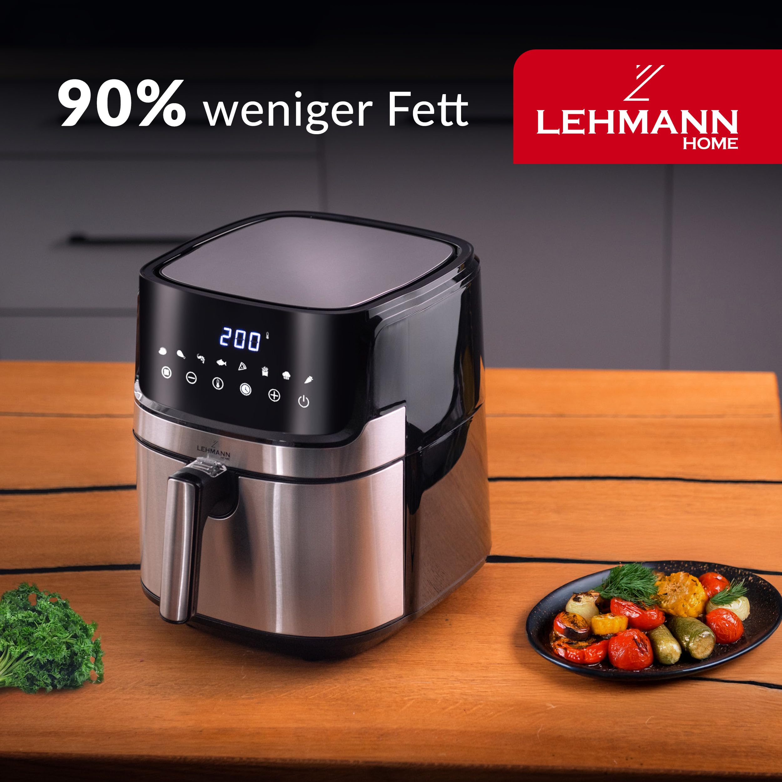 lehmann-hei-luftfritteuse-xl-6-5l-airfryer-8-programme-schwarz image 2