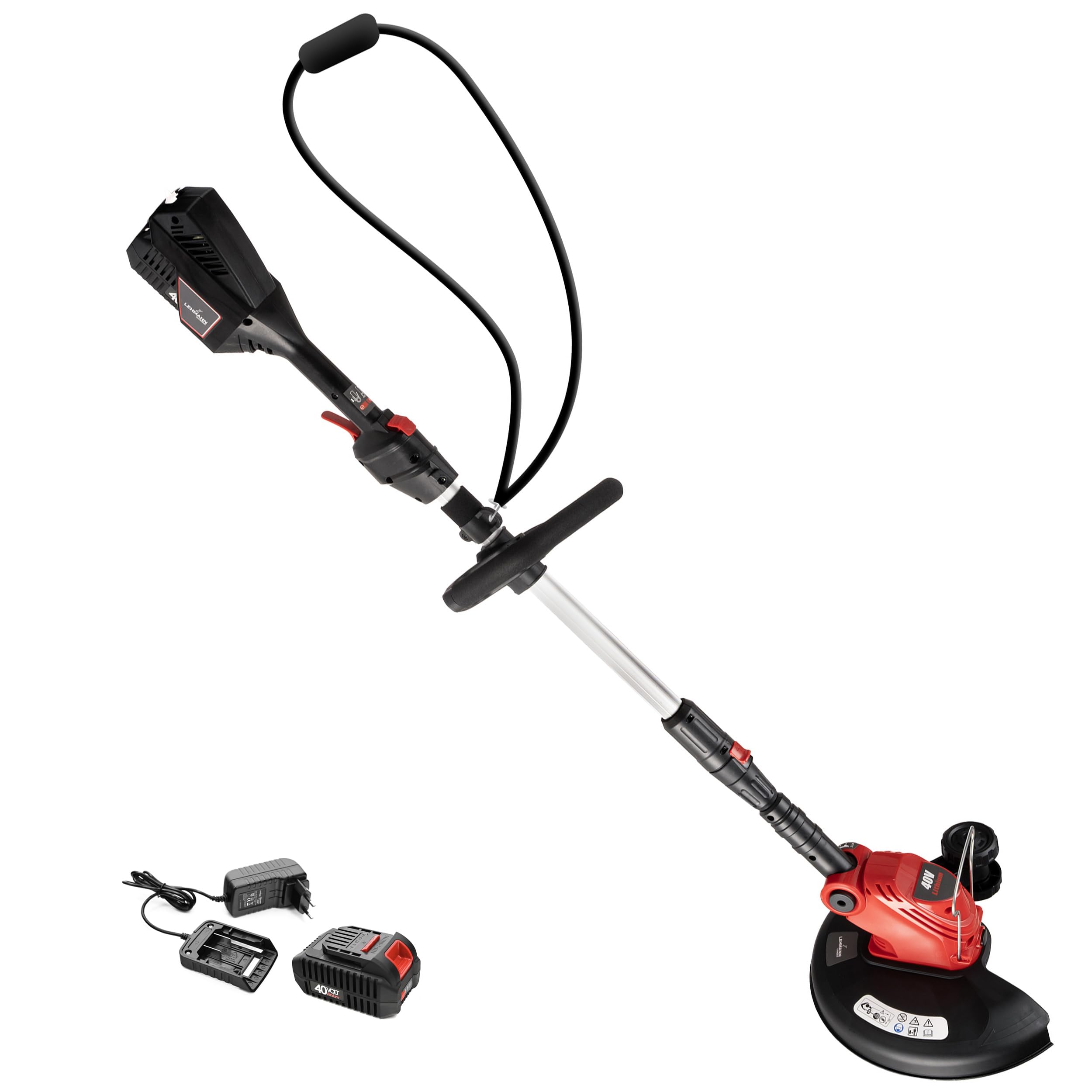 lehmann-40v-akku-rasentrimmer-30cm-mit-akku-teleskop image 1