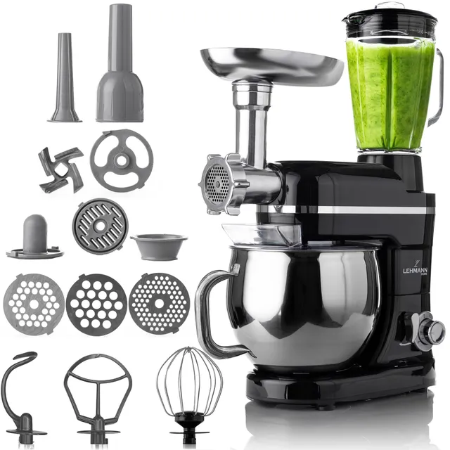 lehmann-k-chenmaschine-3-in-1-5-l-mit-fleischwolf-und-glasmixer image 1