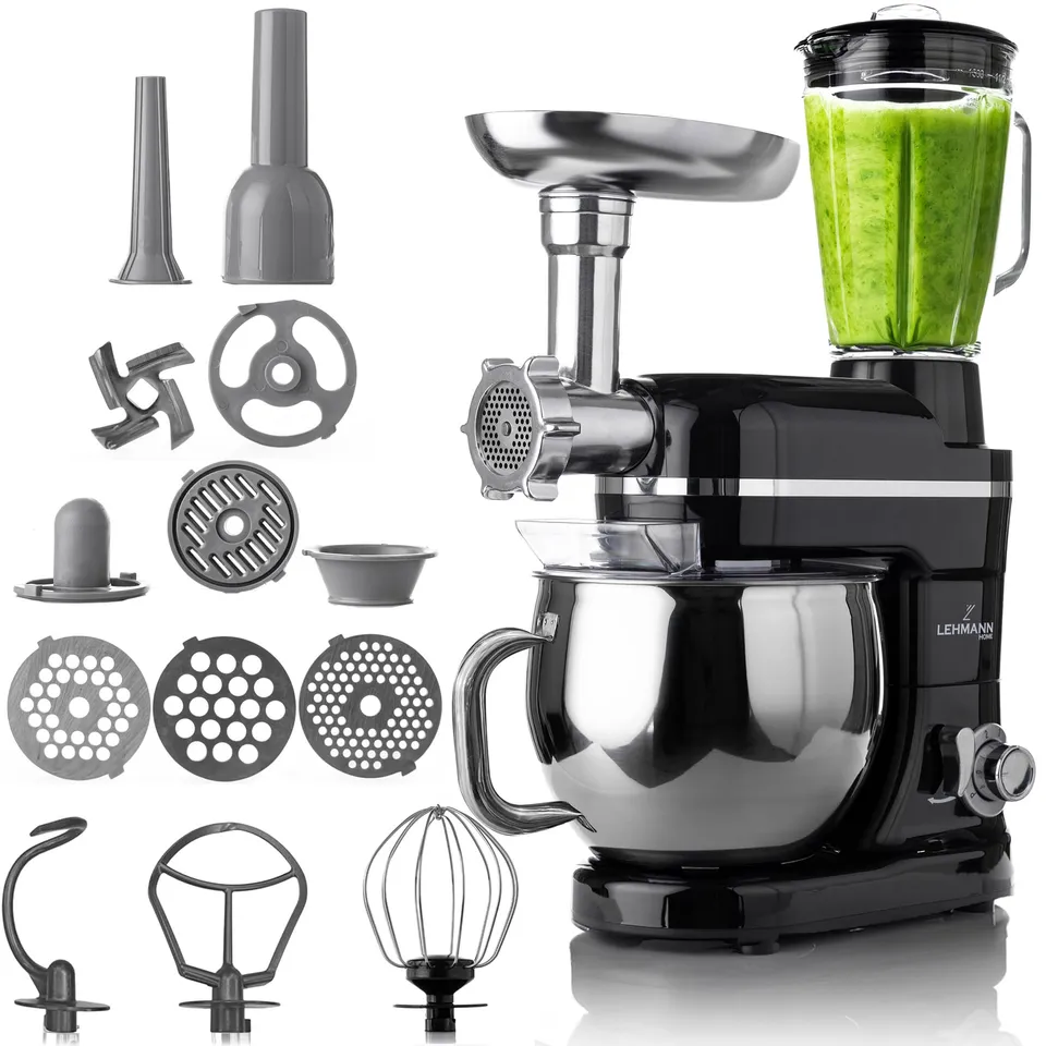 lehmann-k-chenmaschine-3-in-1-5-l-mit-fleischwolf-und-glasmixer image 1