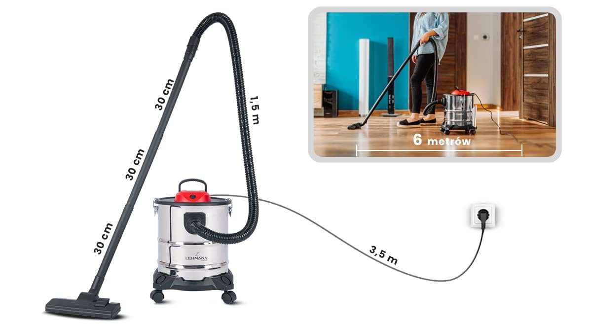 lehmann-haddo-industriestaubsauger-2000w-silber-20-liter image 7