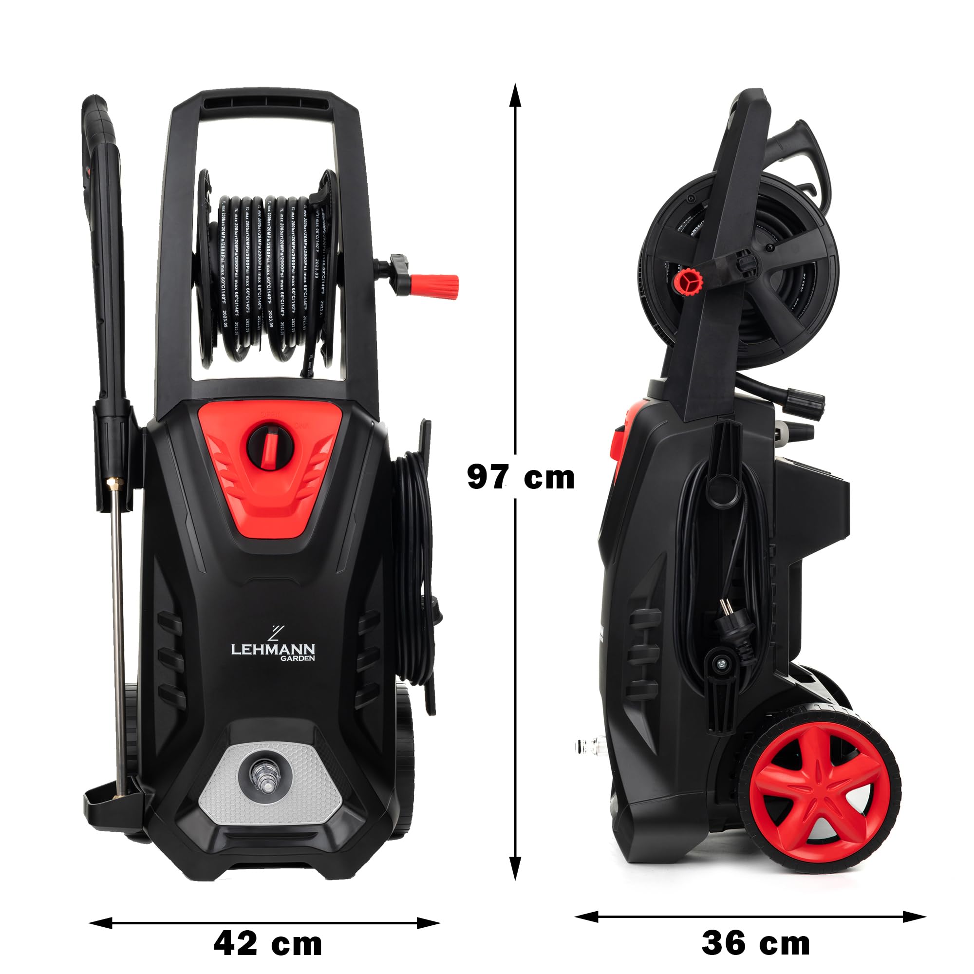 lehmann-colorado-hochdruckreiniger-3000w-260-bar-schwarz-rot image 3