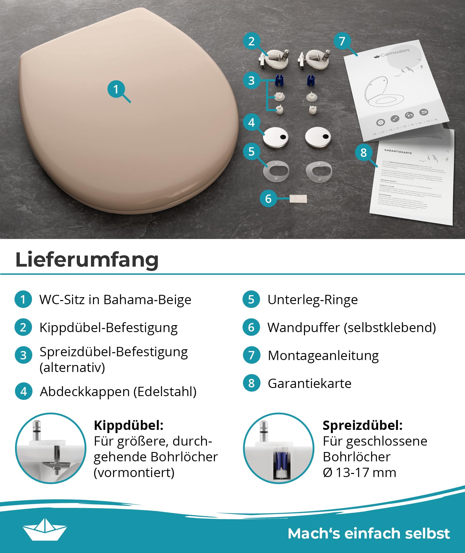 calmwaters-wc-sitz-oval-beige-bahamabeige-duroplast-absenkautomatik image 8