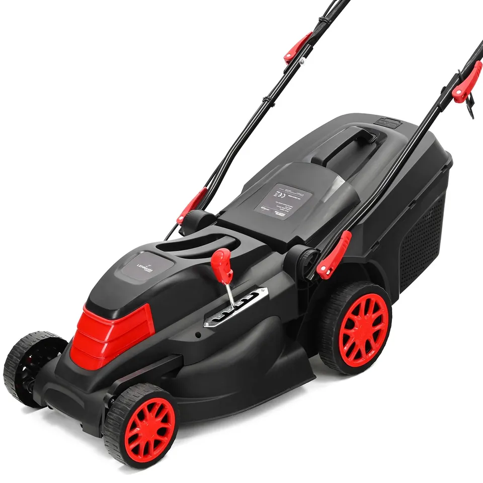 lehmann-lgalm-1638-elektro-rasenm-her-38-cm-1600-w-schwarz-rot image 1