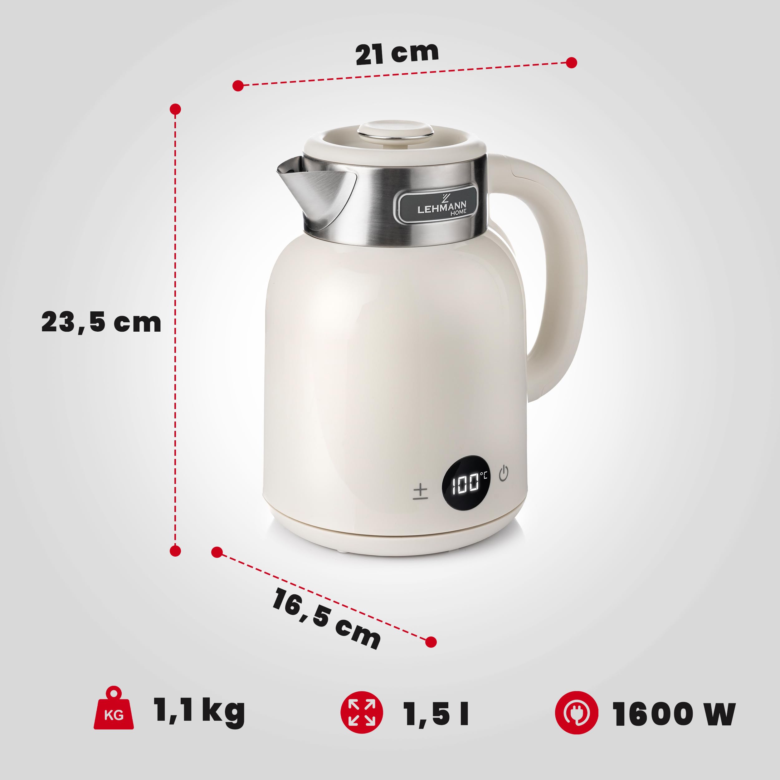 lehmann-wasserkocher-1-5l-2200w-beige-40-100-c image 2