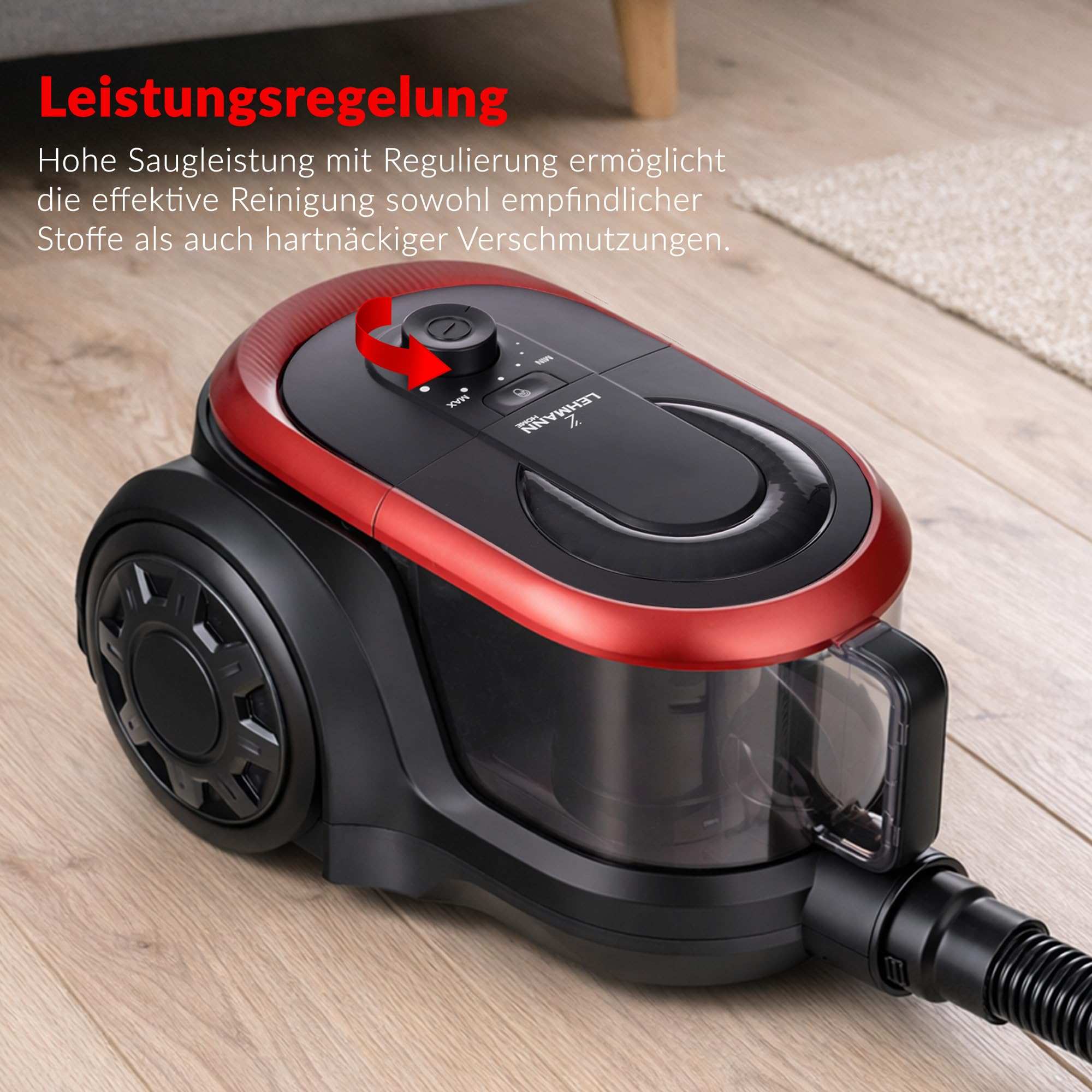 lehmann-zyklon-staubsauger-beutellos-900w-schwarz-rot-hepa image 6