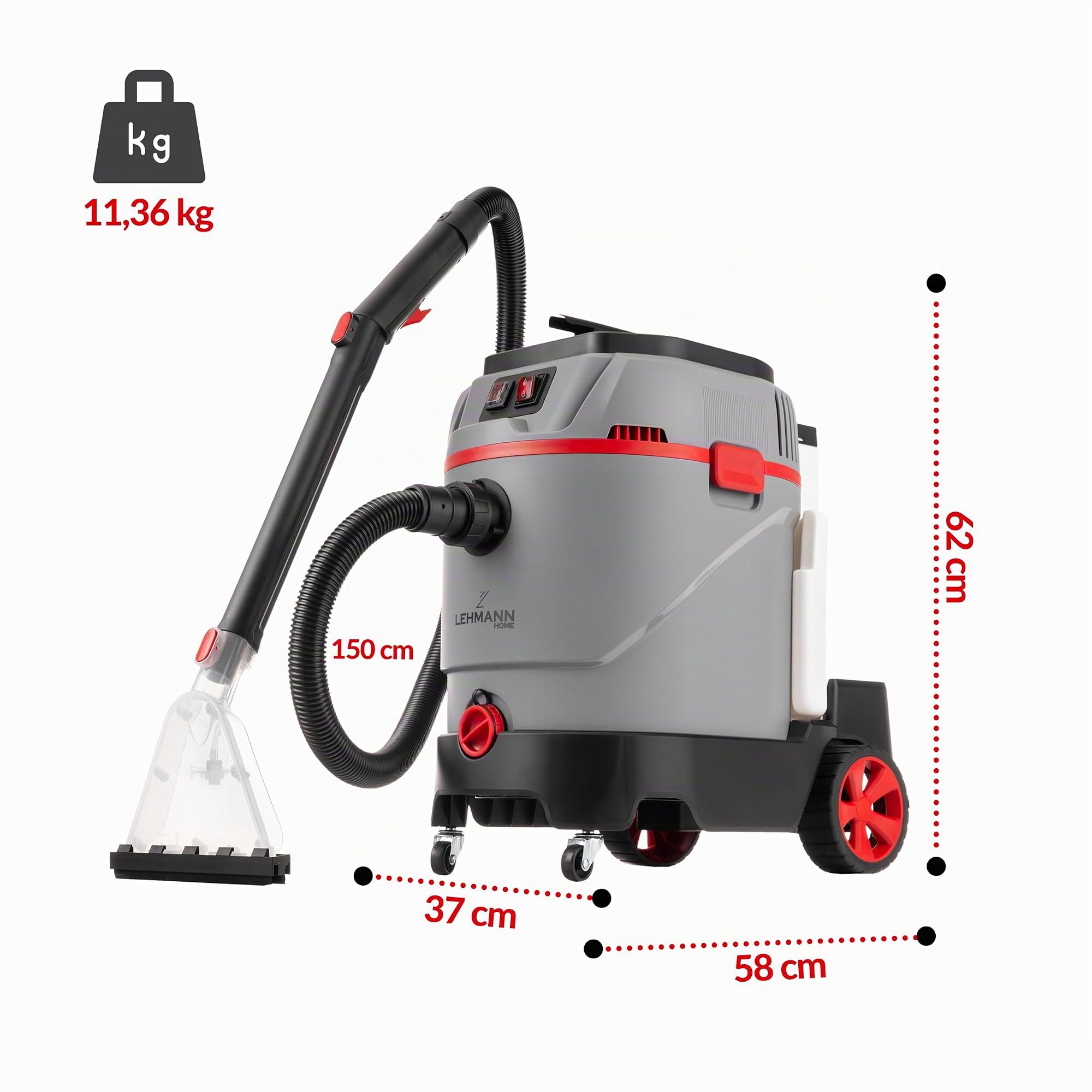 lehmann-primewash-2800-waschsauger-hei-wasser-60-c-grau image 3