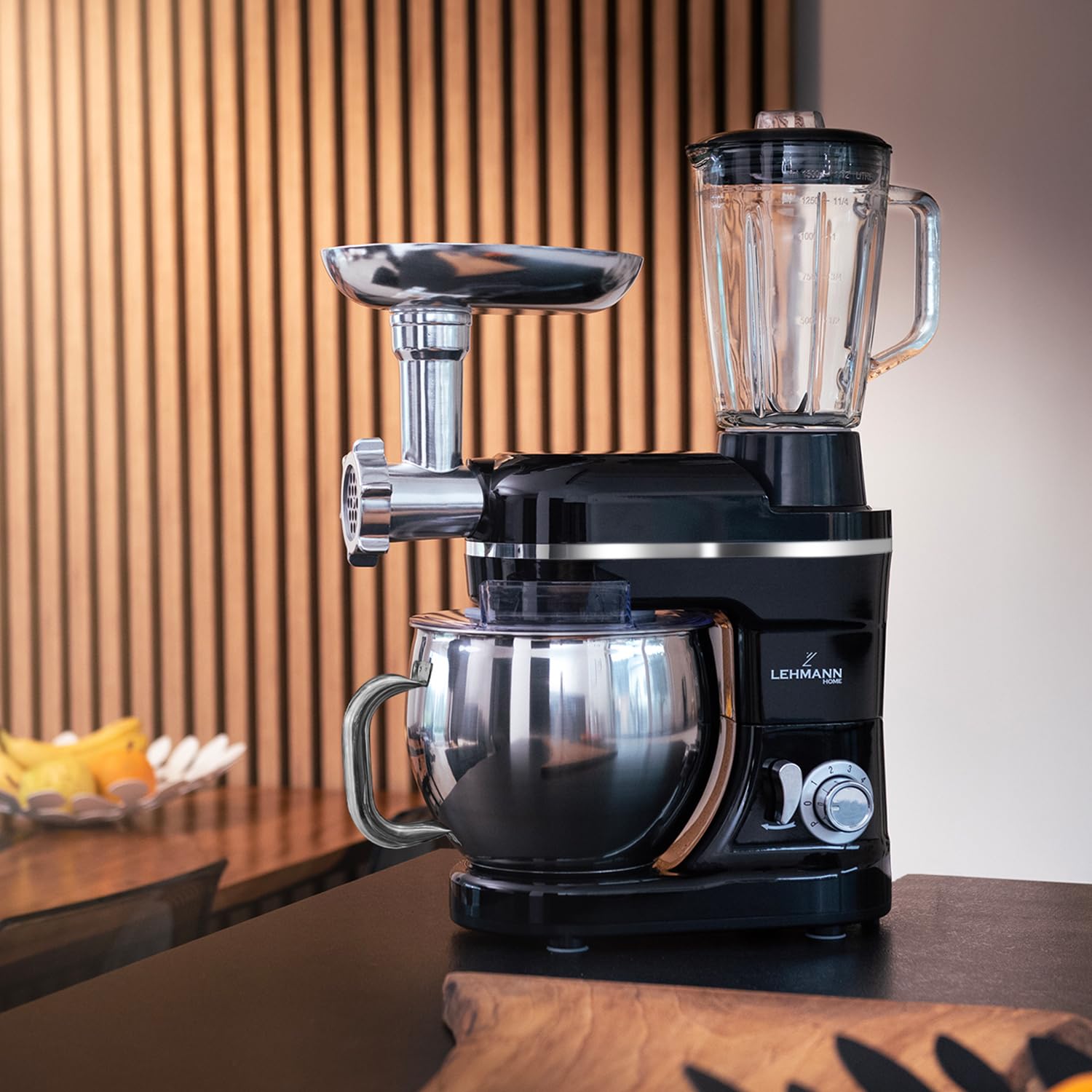 lehmann-k-chenmaschine-3-in-1-5-l-mit-fleischwolf-und-glasmixer image 2