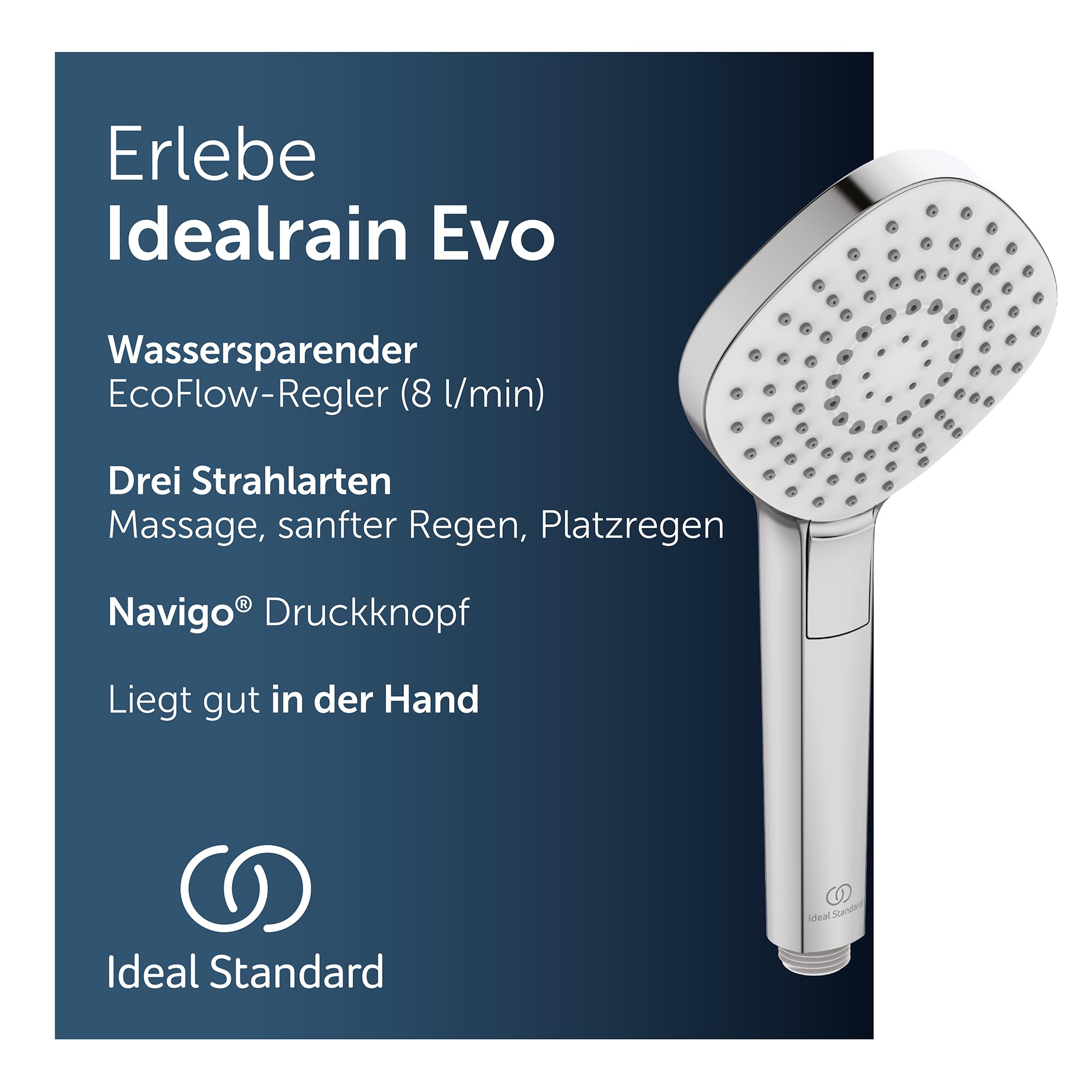 ideal-standard-idealrain-evo-diamond-handbrause-chrom-3-strahlarten image 2